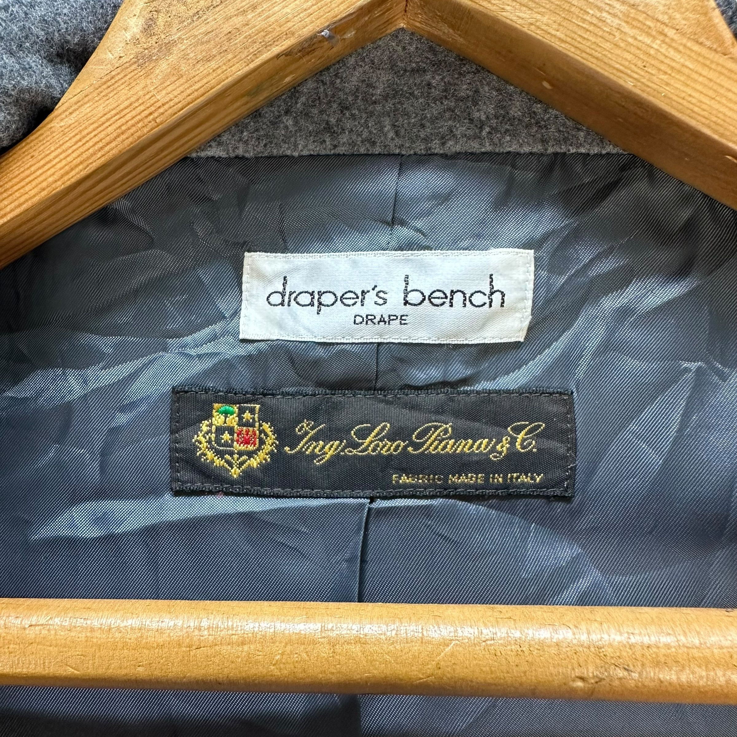 Japanese Brand DRAPERS BENCH Drake Double Breasted Wool Coat #A41-0938 Size L / US 10 / IT 46 - 7 Thumbnail