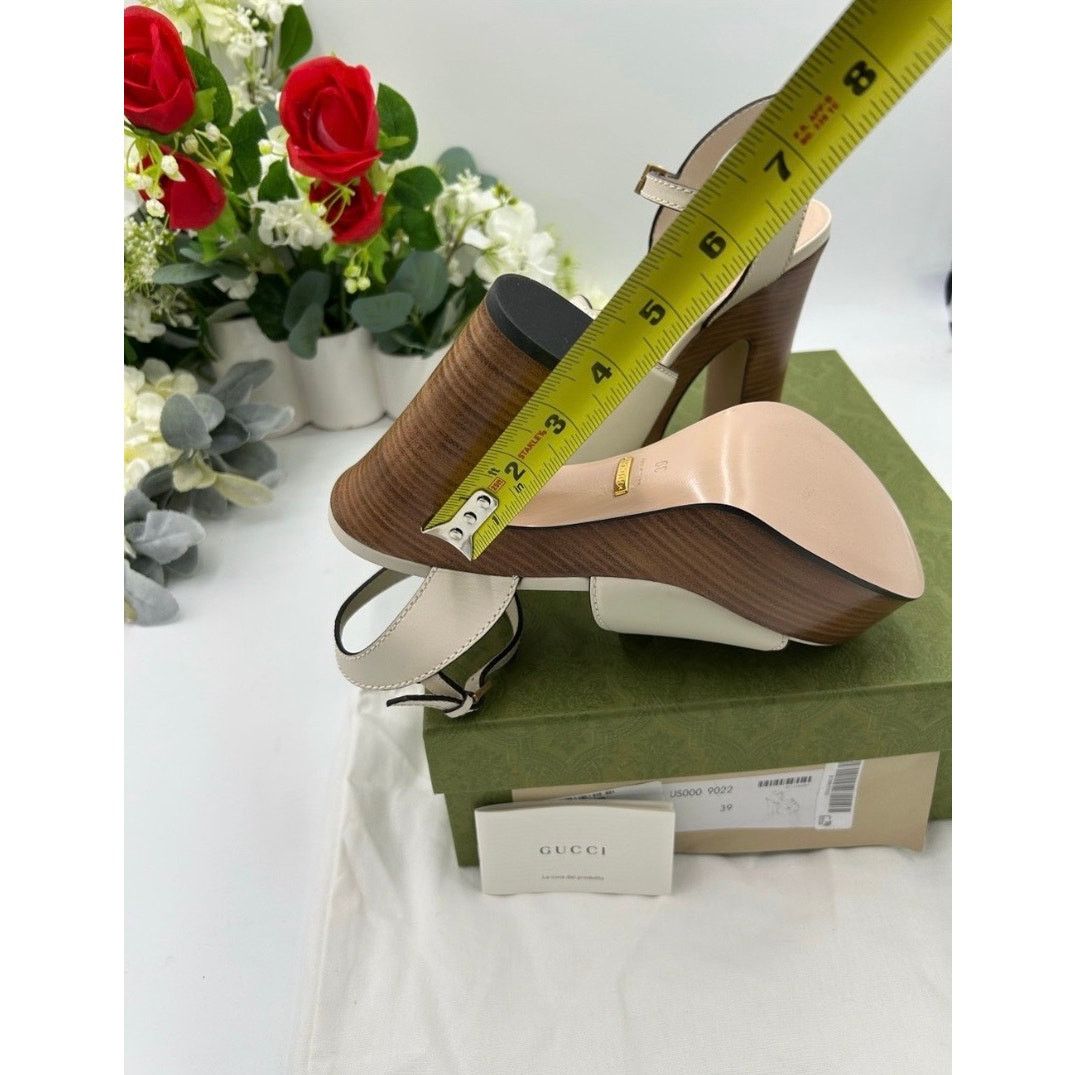 Gucci Gucci interlocking GG leather platform sandals size 39 Size US 9 / IT 39 - 11 Thumbnail