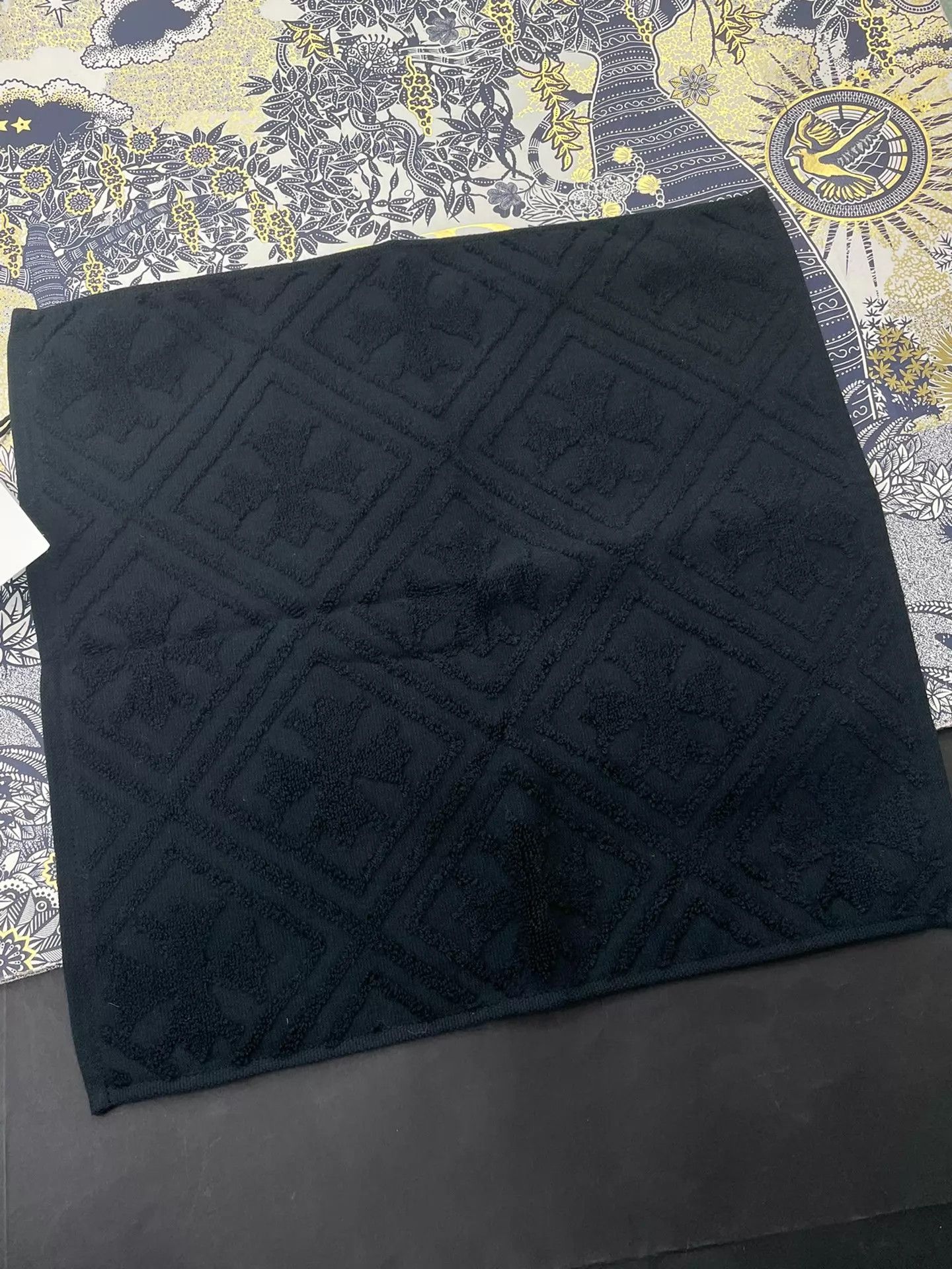 Chrome Hearts Chrome Hearts Black Cross Textured Towel NWT Size ONE SIZE - 2 Thumbnail