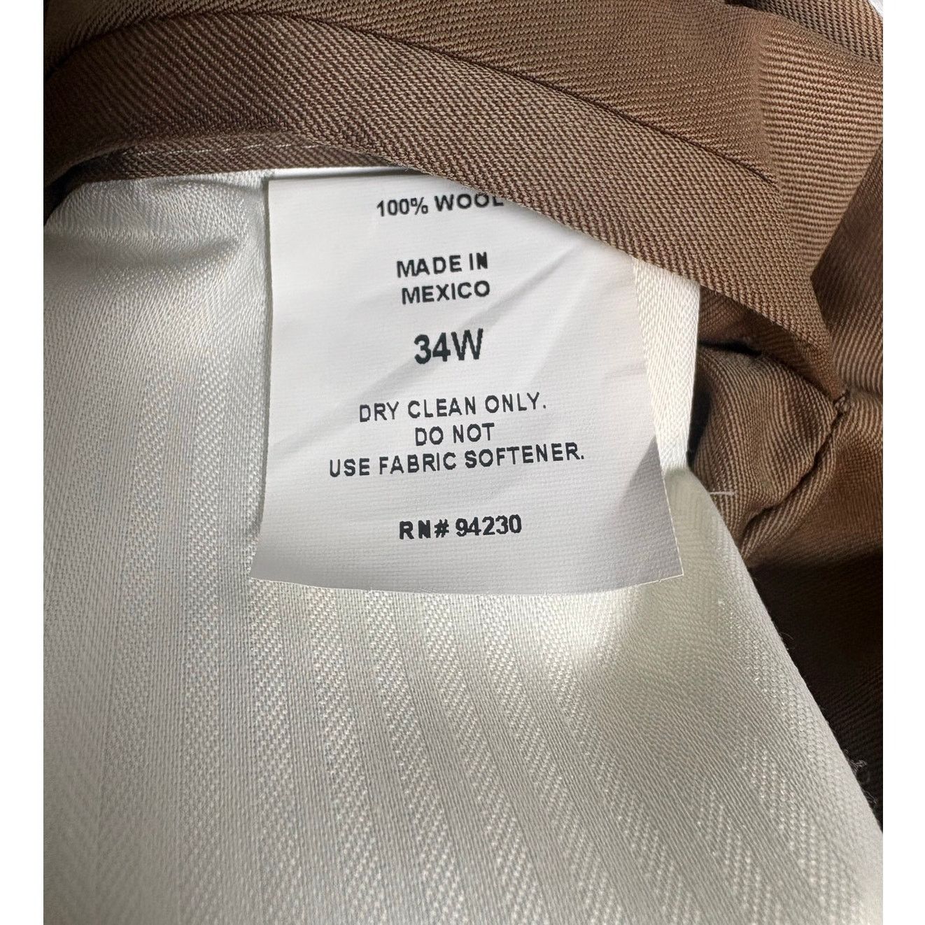 Paul Fredrick Paul Fredrick Brown Wool Flat Front Slacks Classic Fit #0514 Size US 34 / EU 50 - 4 Thumbnail