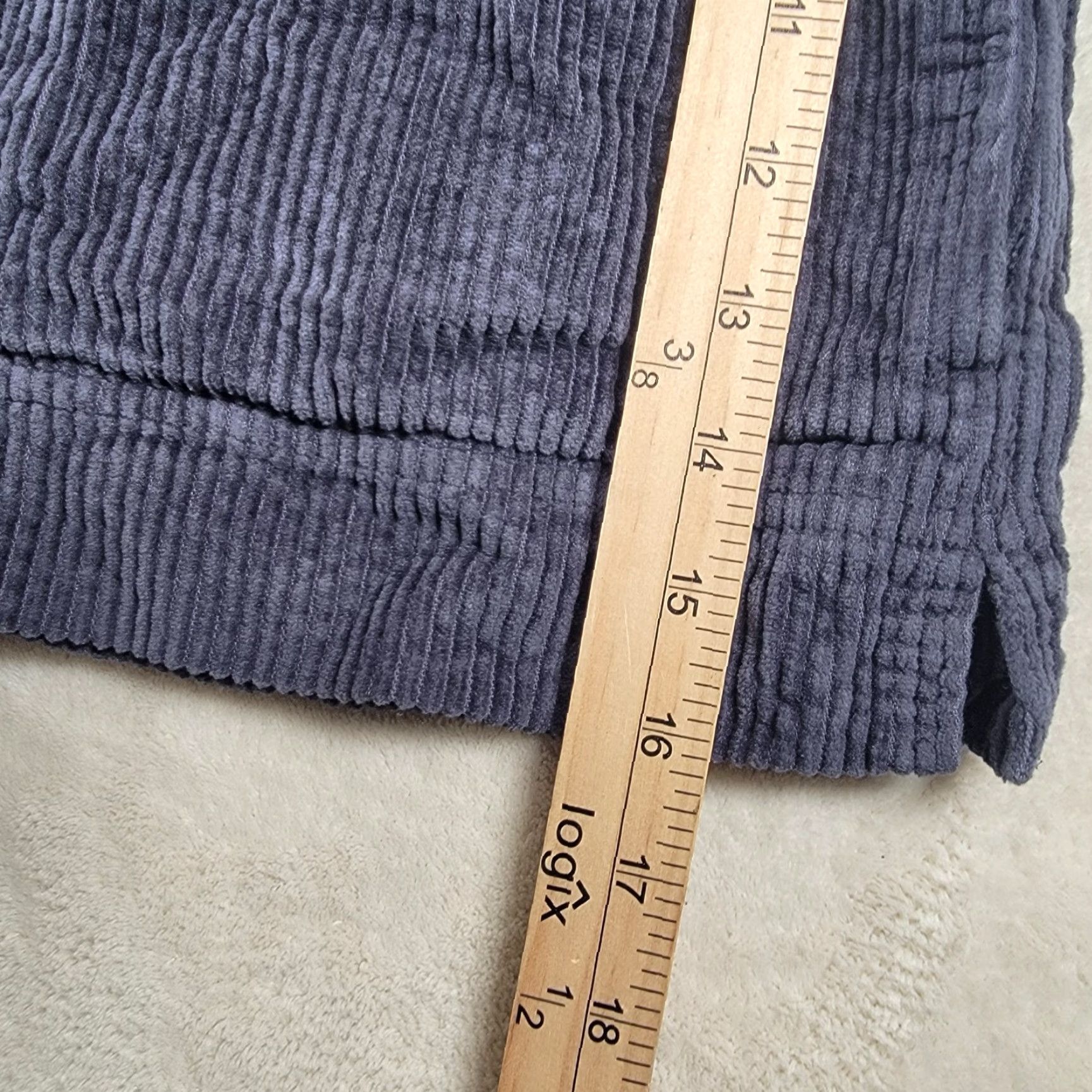 Vintage LL Bean Shirt Womens Med Blue Corduroy Button Up Overshirt Shacket Wide Wale Size M / US 6-8 / IT 42-44 - 6 Thumbnail