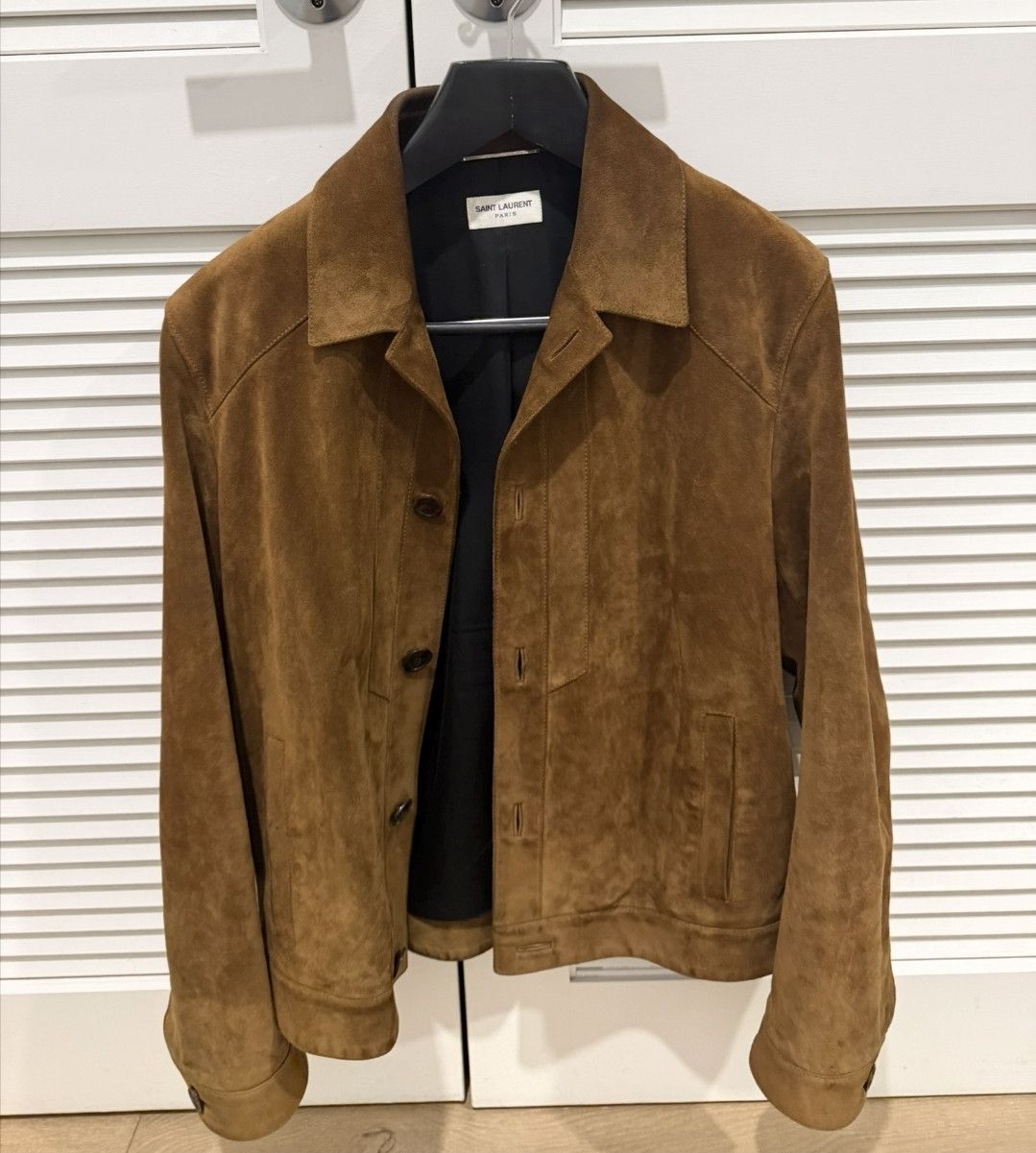 Yves Saint Laurent Saint Laurent Paris Suede Jacket – Cognac Brown, Size US L / EU 52-54 / 3 - 1 Thumbnail