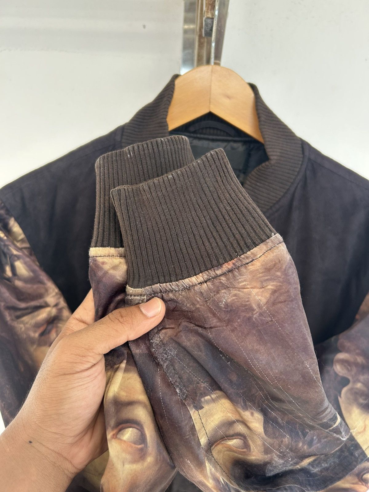 Japanese Brand Black Sovle Sleeve Overprint Bomber Jacket Size US L / EU 52-54 / 3 - 7 Thumbnail