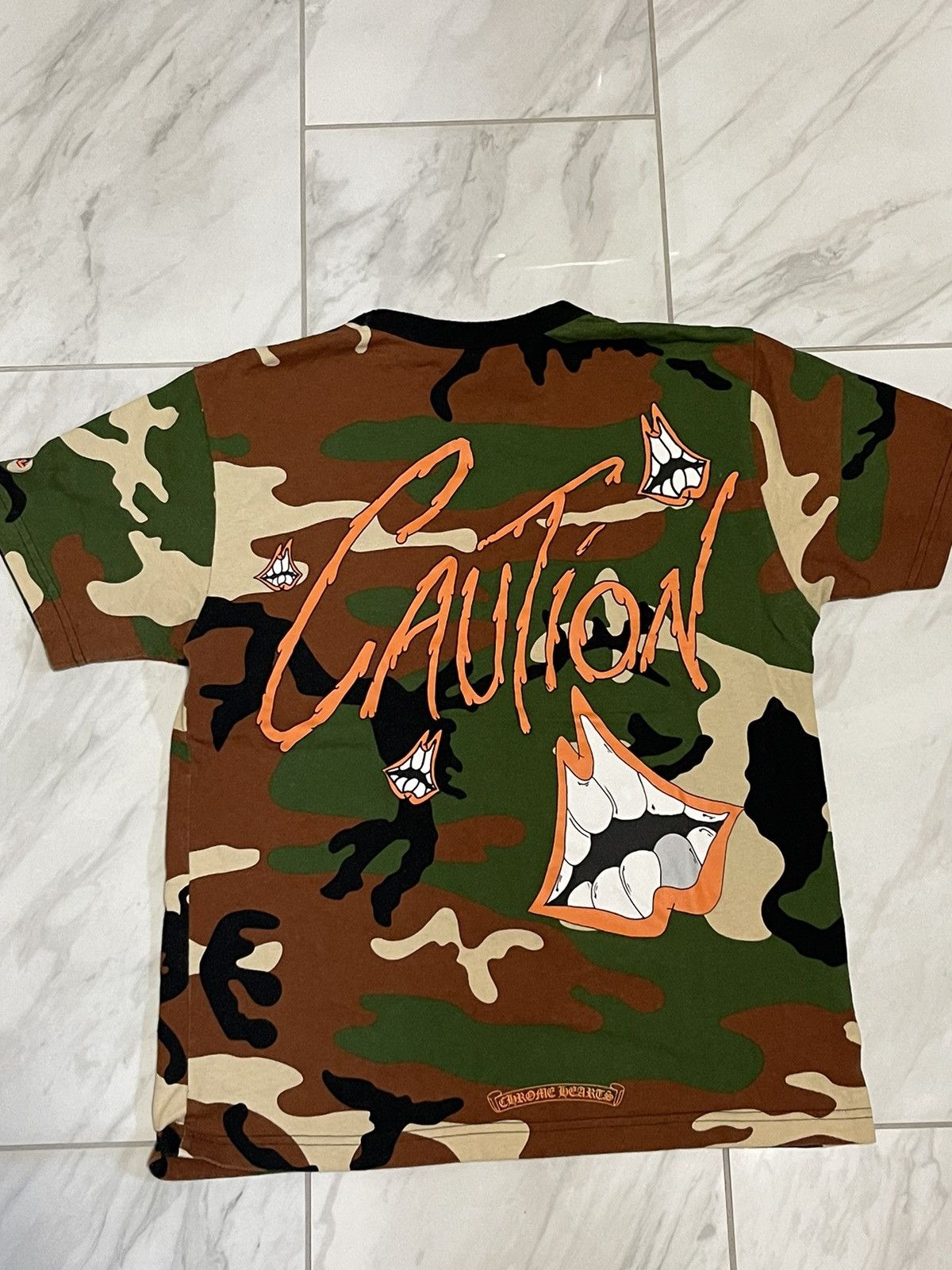 Chrome Hearts Matty Boy “caution” Camo Tshirt Grailed 1733