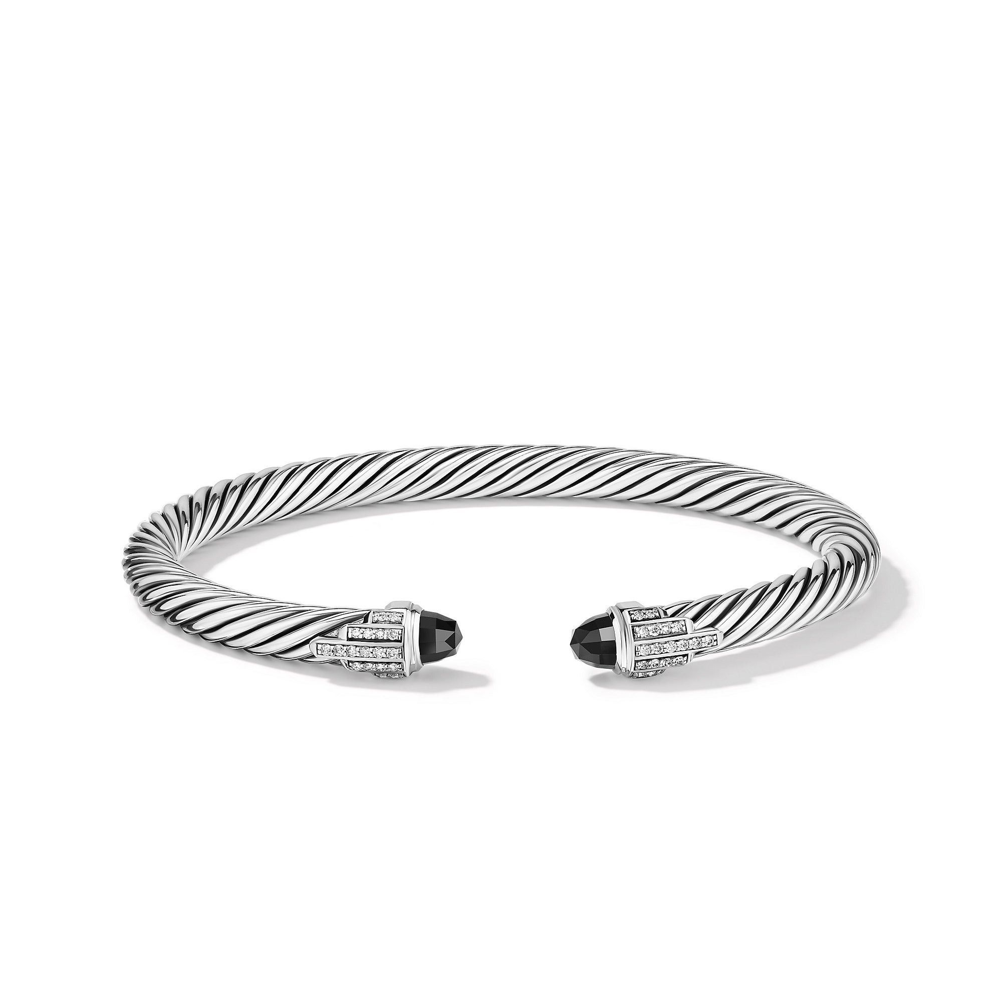 David Yurman o1w1db10525 B17301D Bracelet in Silver with Onyx and Diamond Size ONE SIZE - 1 Thumbnail