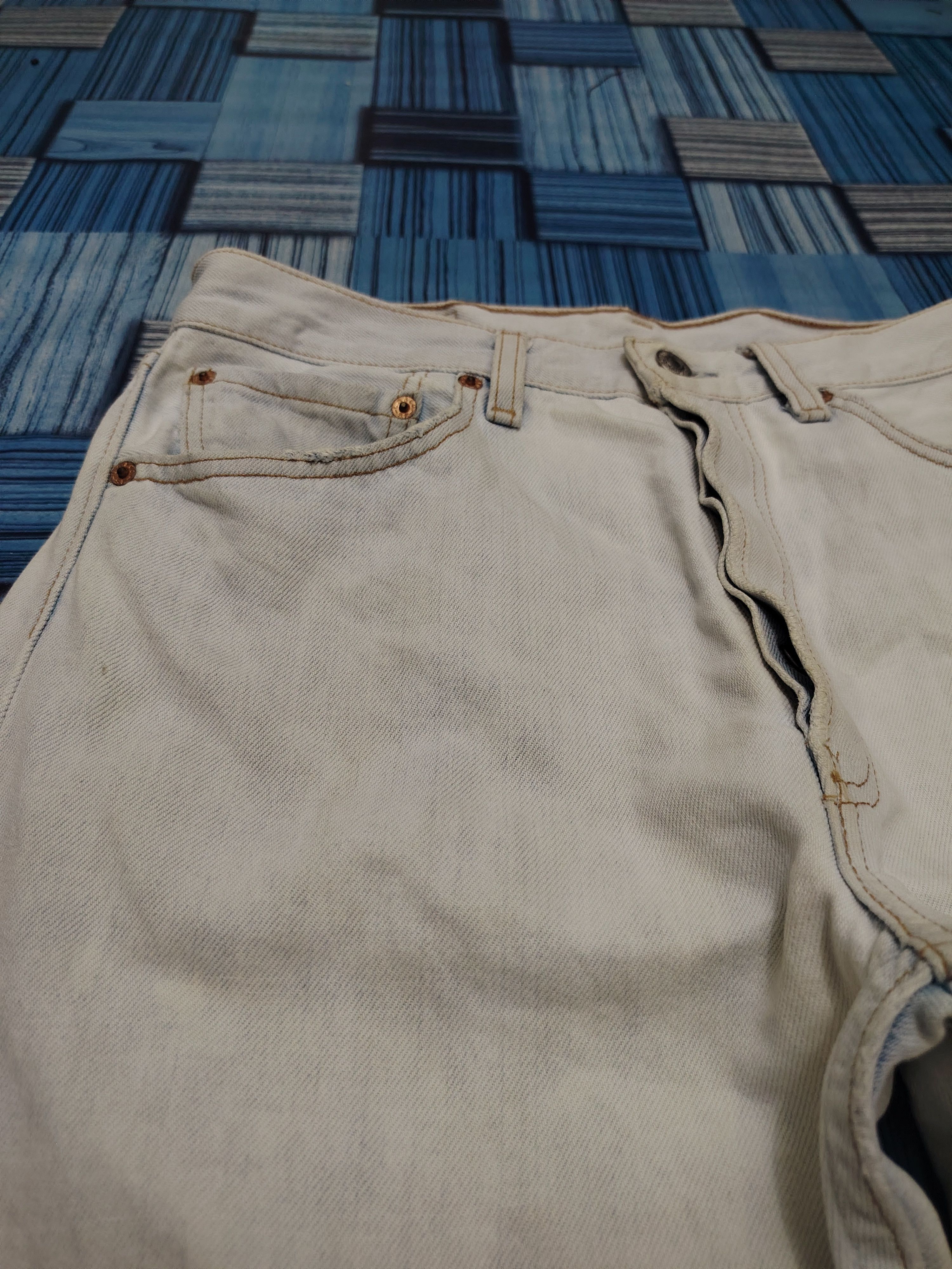 Levi's Thrashed Acid Washed Vtg Levi's 501 Button 553 made in usa Size US 30 / EU 46 - 10 Thumbnail