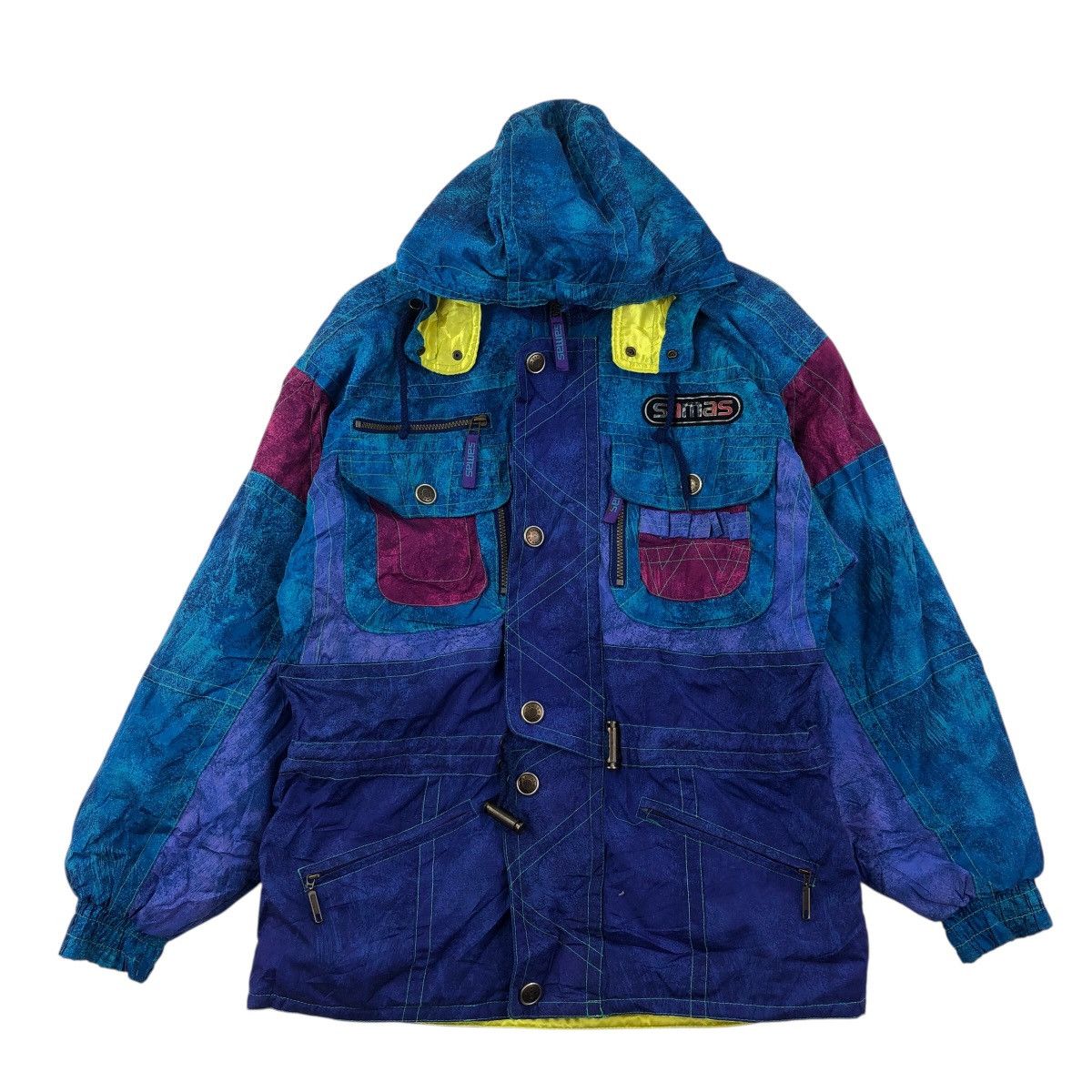 Vintage SAMAS SKI WEAR Zipper Close Button Heavy Jacket Size US L / EU 52-54 / 3 - 1 Thumbnail
