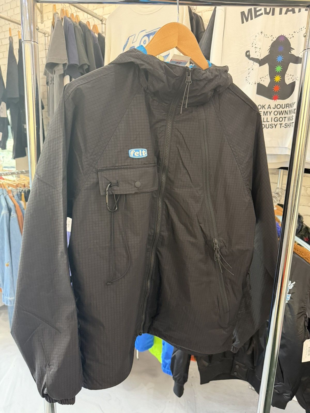 FELT Felt black with blue inside rain coat Size US XS / EU 42 / 0 - 1 Thumbnail