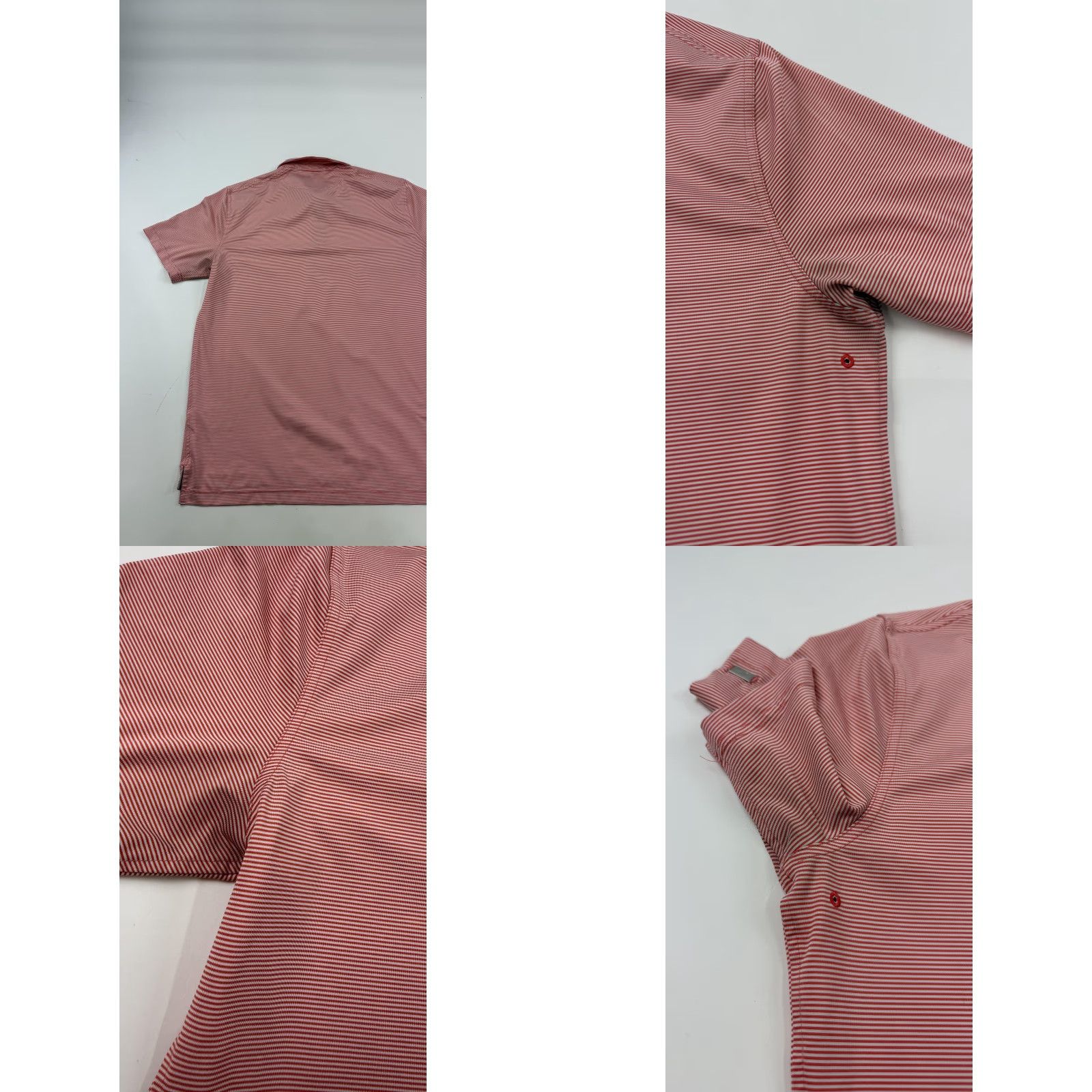 Nike Nike Polo Shirt Mens Large Orange Stripe Dri-Fit Golf Performance Stretch Top Size US L / EU 52-54 / 3 - 8 Thumbnail