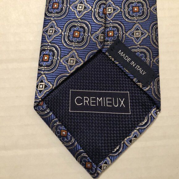 Daniel Cremieux Daniel Cremieux men's new blue 100%silk tie 3 1/4" X 60" Size ONE SIZE - 2 Thumbnail