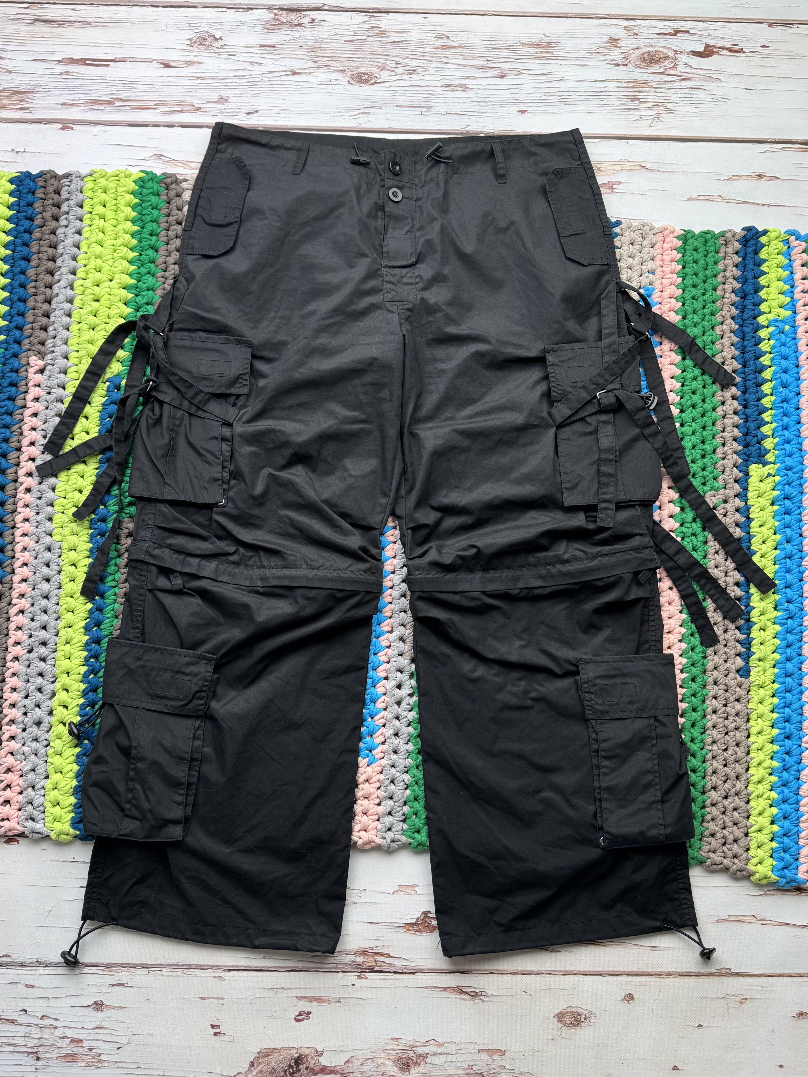 Vintage Vintage Cargo Bondage Baggy Pants (ET1)(D15) Size US 36 / EU 52 - 1 Thumbnail