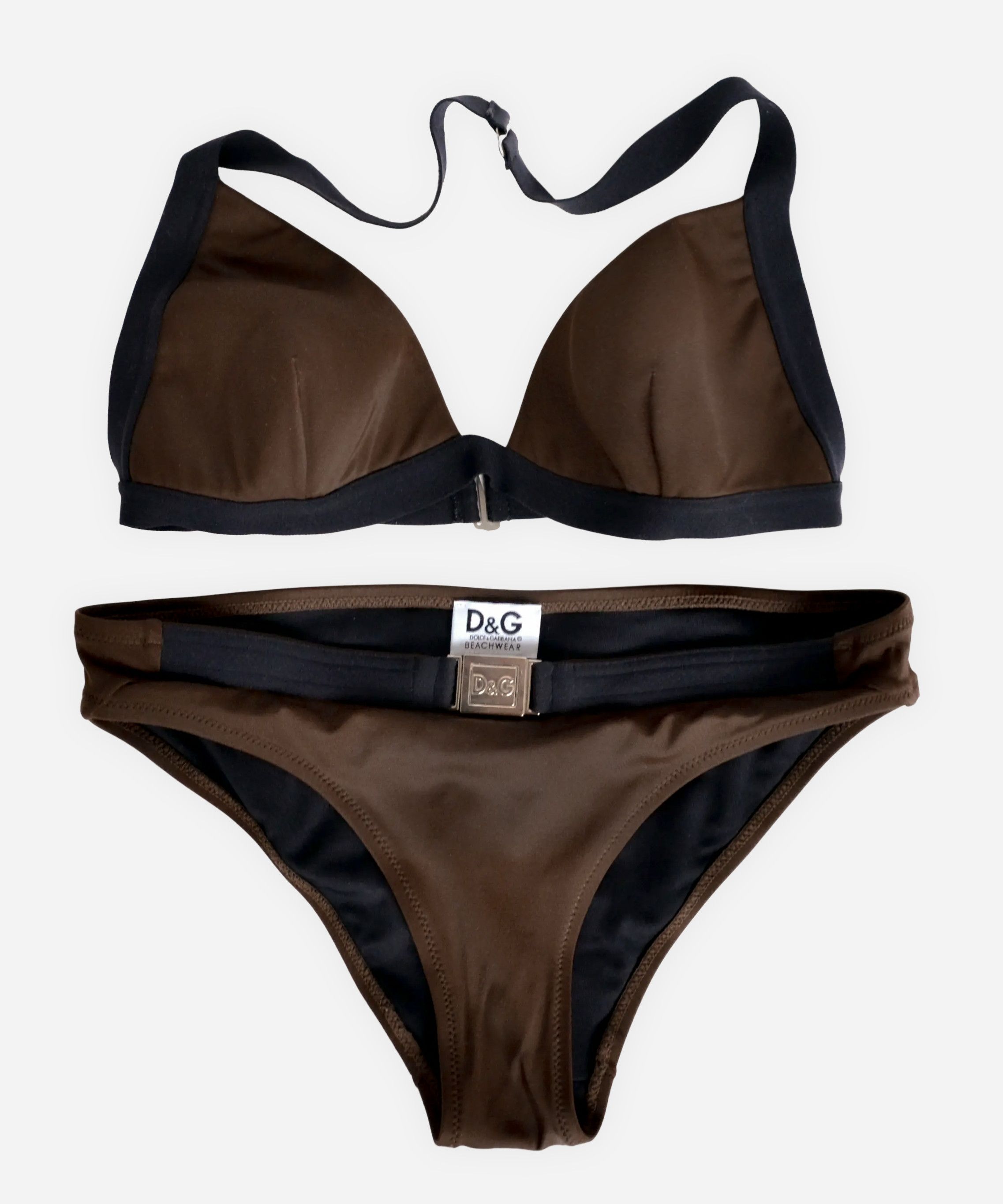 Dolce & Gabbana Dolce Gabbana Bikini Swimsuit D&G Black Bikini Bra Logo Size ONE SIZE - 1 Thumbnail