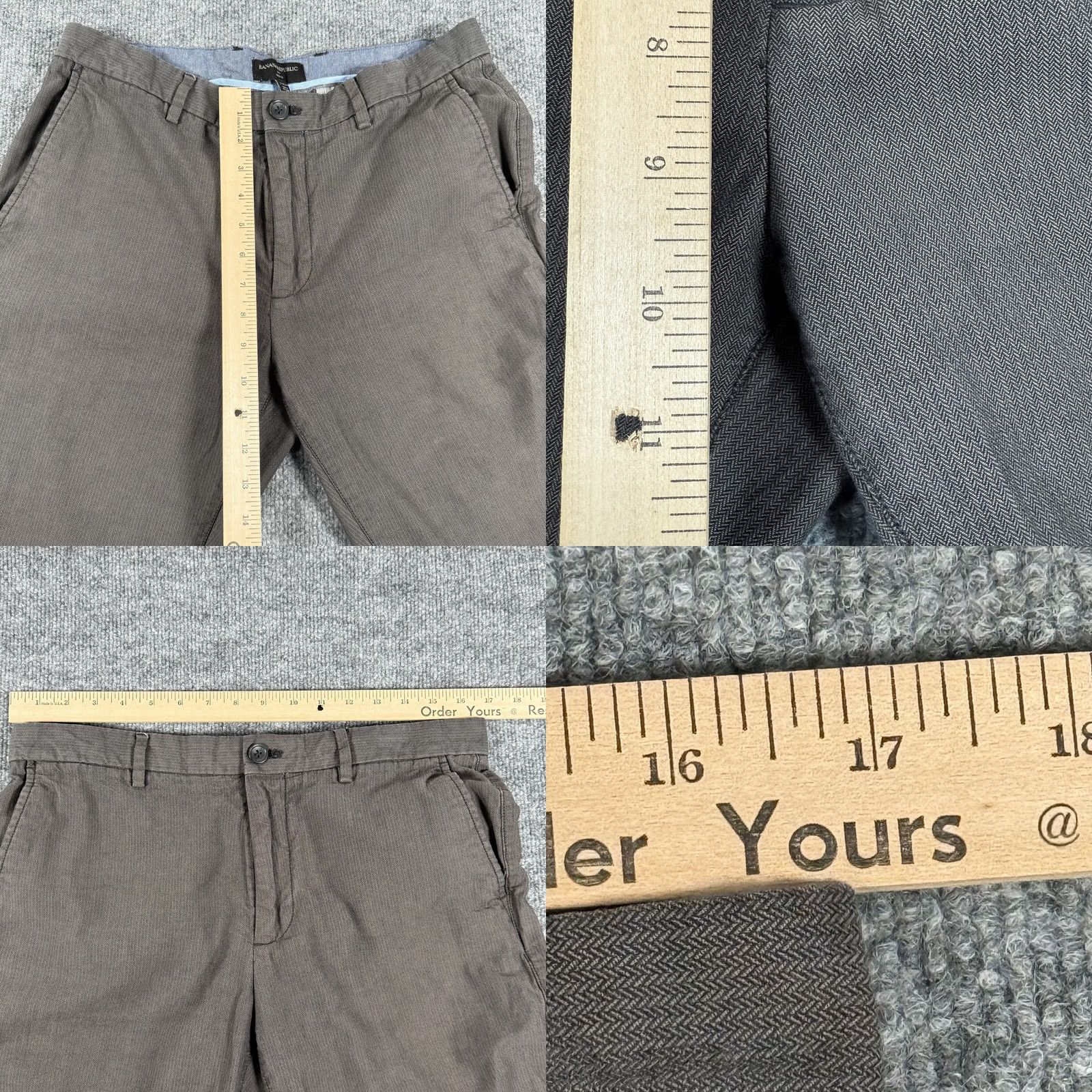 Banana Republic VINTAGE Banana Republic Pants Mens 32x34 Gray Aiden Fit Corded Cotton Casual Chino Size US 32 / EU 48 - 8 Thumbnail