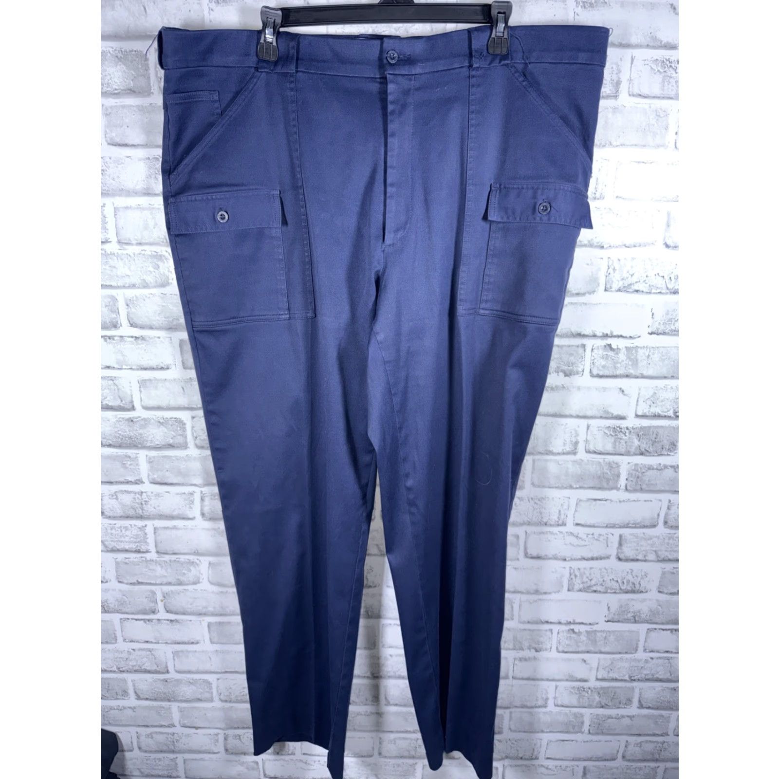 Vintage VTG Sportif Blue Casual Pants Mens Size 44x33 Cargo Style Regular Inseam 33"} Size US 44 / EU 60 - 2 Thumbnail