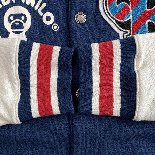 Bape BAPE Milo Sweat Varsity Jacket Navy a bathing ape NIGO Size US S / EU 44-46 / 1 - 5 Thumbnail