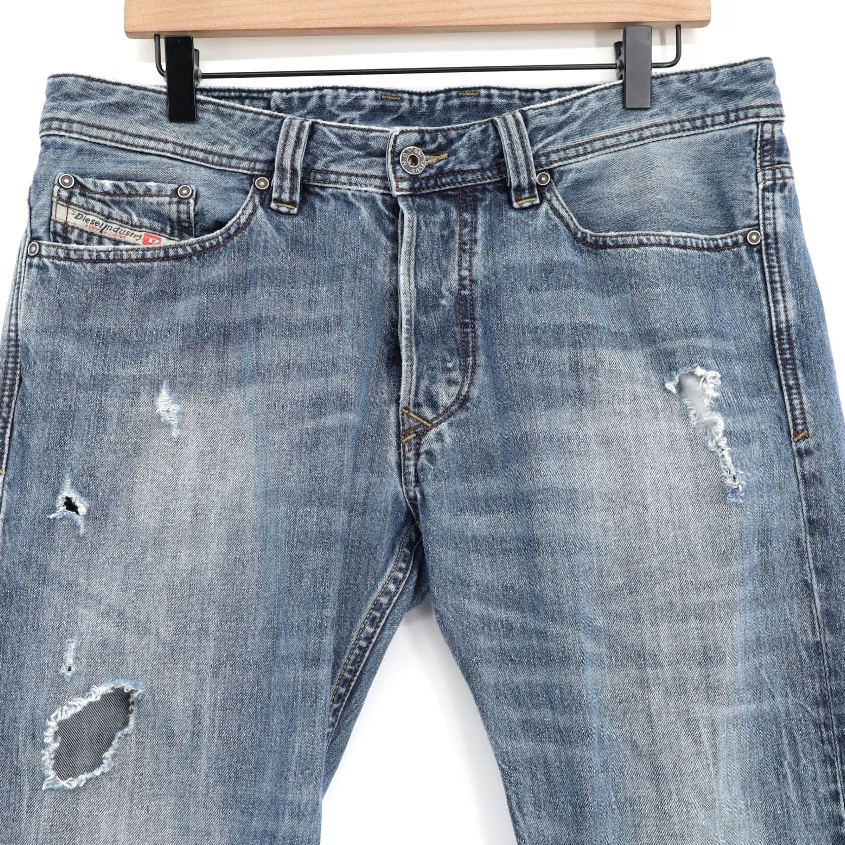 Diesel Diesel Viker Jeans Straight Blue 32X32 Denim 5-Pocket Button Fly Men’s Regular Rise 32 Inseam Vintage No Farbe Blue Size US 32 / EU 48 - 3 Thumbnail