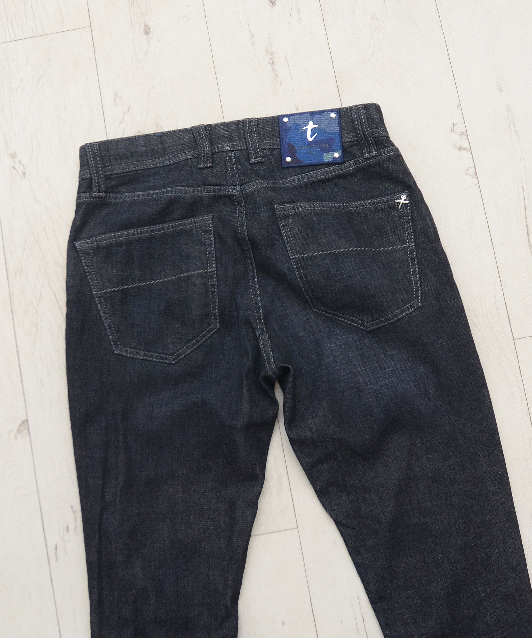 Designer Sartoria Tramarossa Leonardo Italian Jeans Dark Gray Pants Size US 30 / EU 46 - 7 Thumbnail