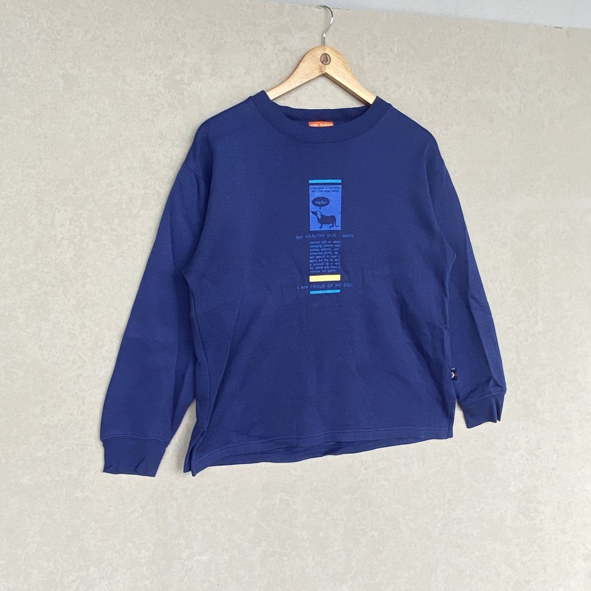 Other Vintage Light Hearted Printed Crewneck Sweatshirt Navy Blue Size S / US 4 / IT 40 - 3 Thumbnail