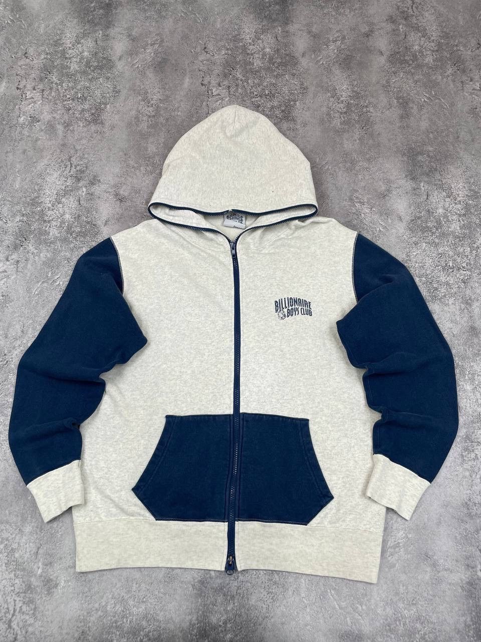 Billionaire Boys Club Billionaire Boys Club Men Cotton Hoodie Zip Cream Navy Size US M / EU 48-50 / 2 - 1 Thumbnail