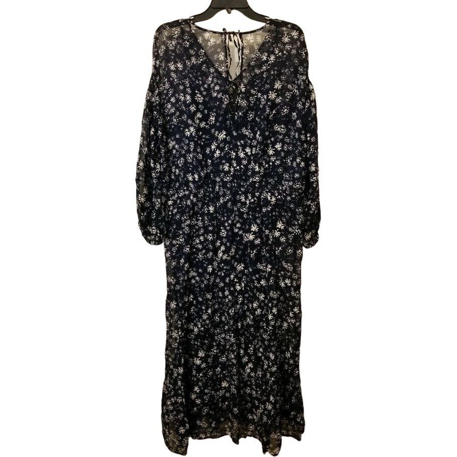 Free People New Free People Wallflower Blue Long Sleeve Midi Dress Size S / US 4 / IT 40 - 6 Thumbnail