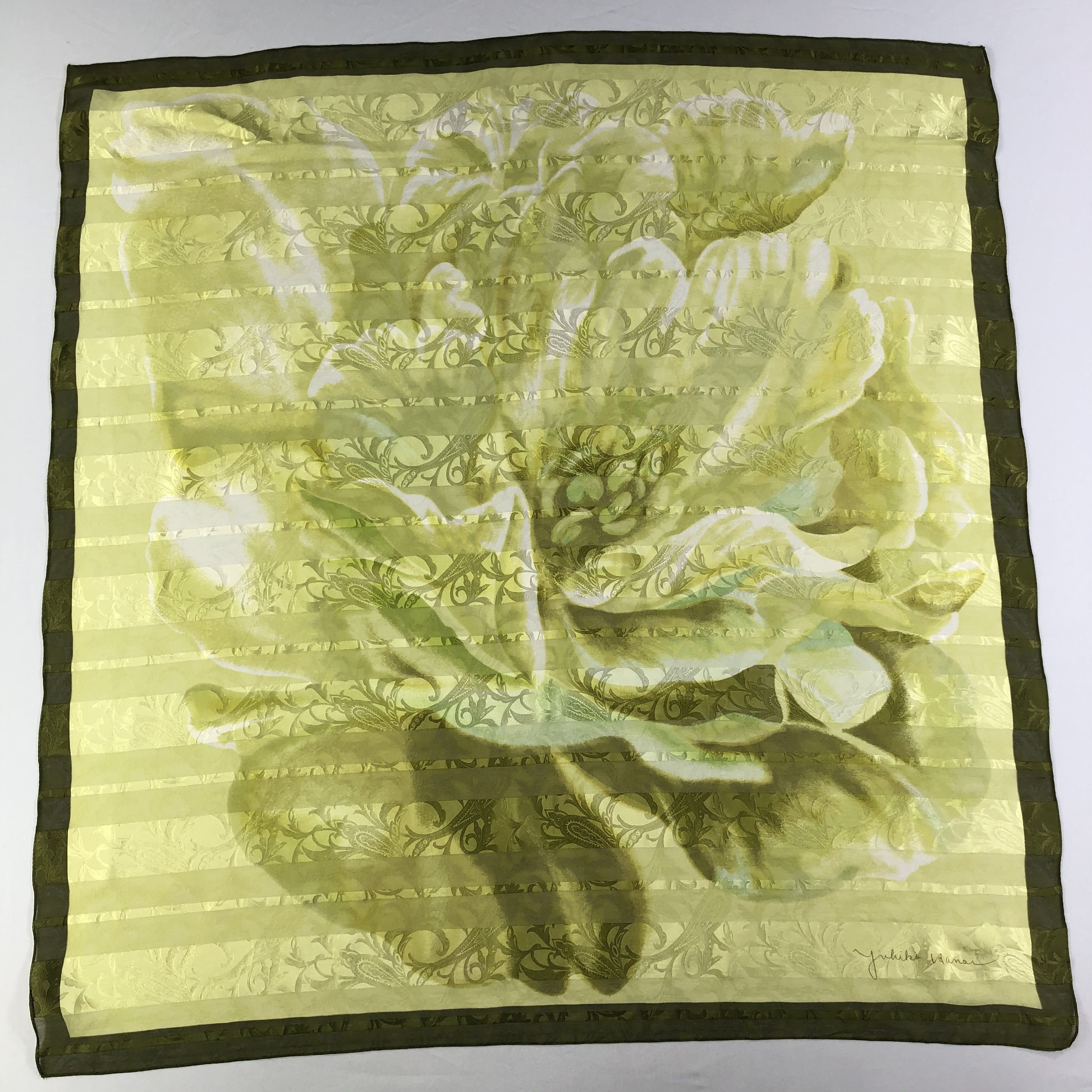 Vintage Vintage Yukiko Hanai Silk Scarf Size ONE SIZE - 2 Thumbnail