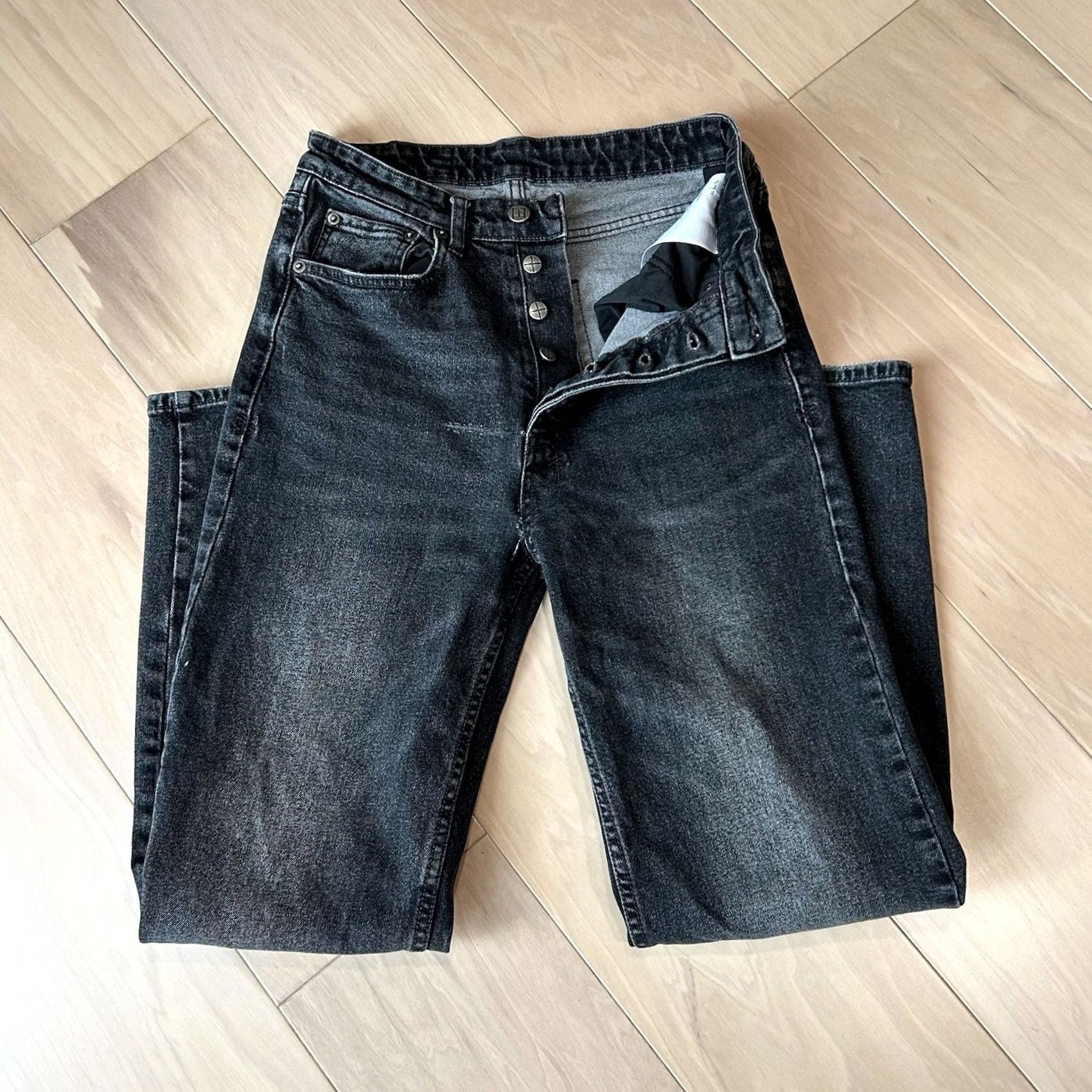 Ksubi VINTAGE? No — Ksubi Black Denim Jeans Straight Leg Woman 27x29 High Rise Urban Fashion 5-Pocket Style Womens Jeans Size 27" / US 4 / IT 40 - 6 Thumbnail