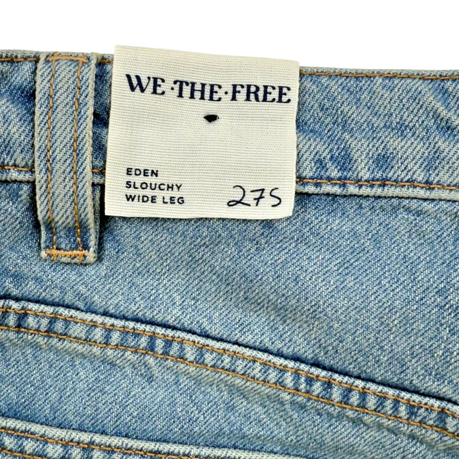Other We the Free Eden Slouchy Wide Leg Denim Jeans Button Fly Size 27" / US 4 / IT 40 - 7 Thumbnail