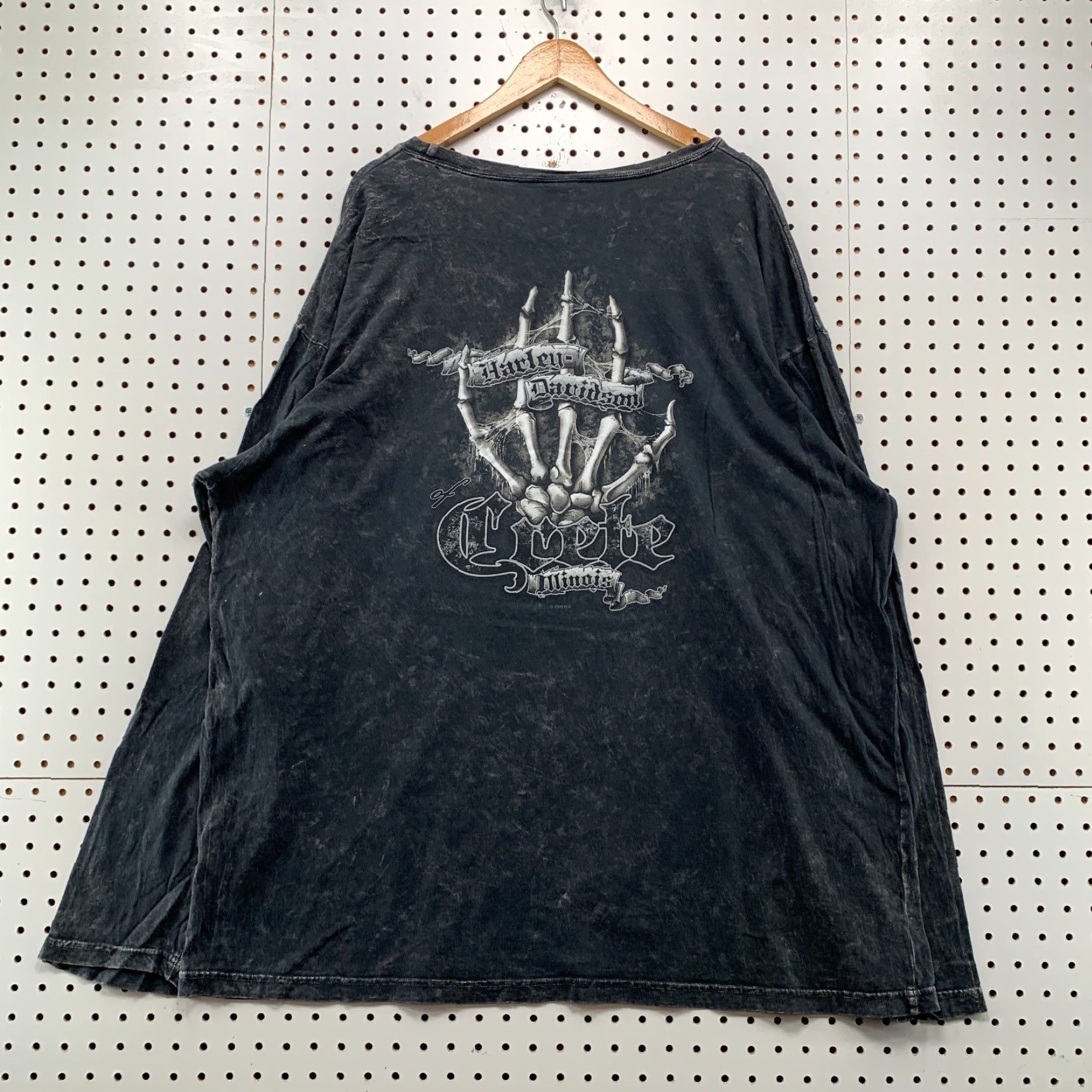 Harley Davidson VINTAGE Harley Davidson T-Shirt Men 2XL Faded Black Skeleton Skull Graphic Print Crew Neck Summer Seasonal Size US XXL / EU 58 / 5 - 2 Thumbnail