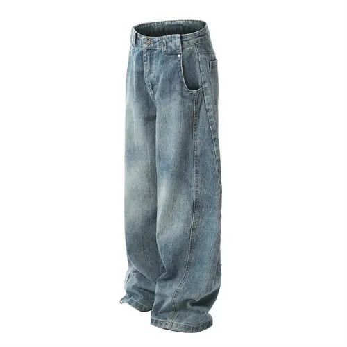 VIBE Men's tie-dye patchwork casual washed distressed jeans Size US 34 / EU 50 - 3 Thumbnail