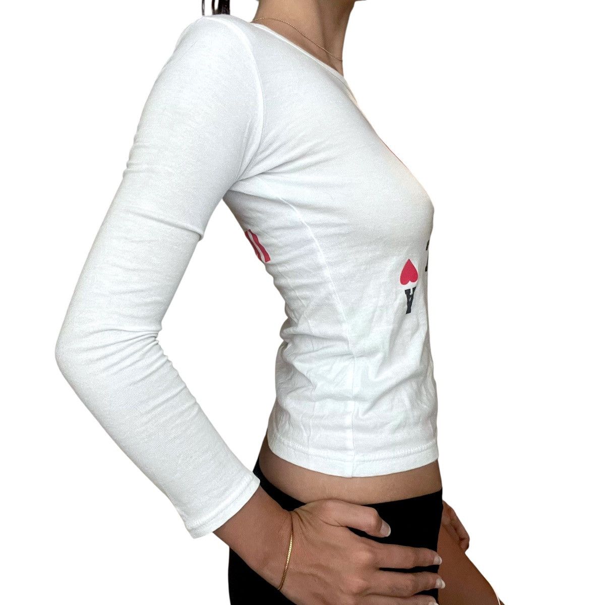 Other Y2K Ace of Hearts long sleeve top🃏♥️ Size XS / US 0-2 / IT 36-38 - 4 Thumbnail