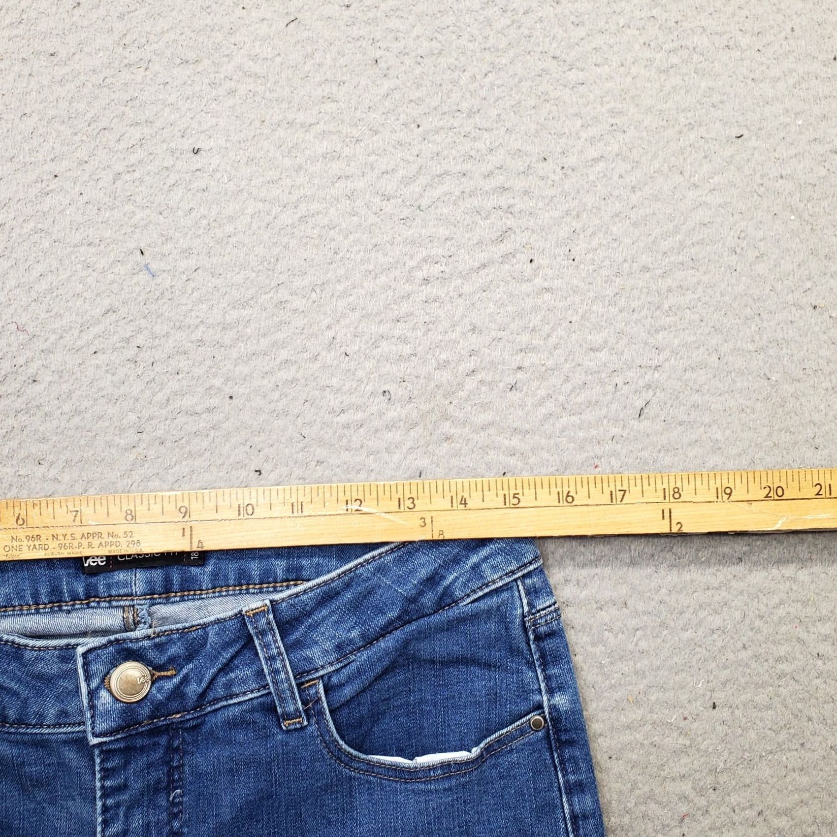Lee Lee Jeans Womens 12 Jeans Blue Denim Stretch Classic Fit Boho Streetwear Straight Leg - Size 12 Womens Blue Denim Jeans Size 34" / US 12 / IT 48 - 5 Thumbnail