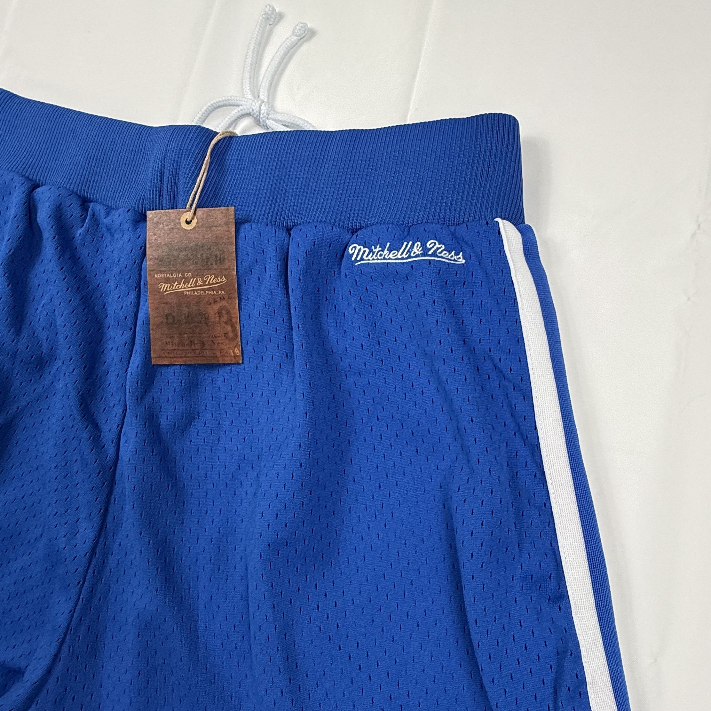 Mitchell & Ness Mitchell & Ness Mens Blue Logo Mesh Basketball Shorts XL NEW Size US 40 / EU 56 - 5 Thumbnail