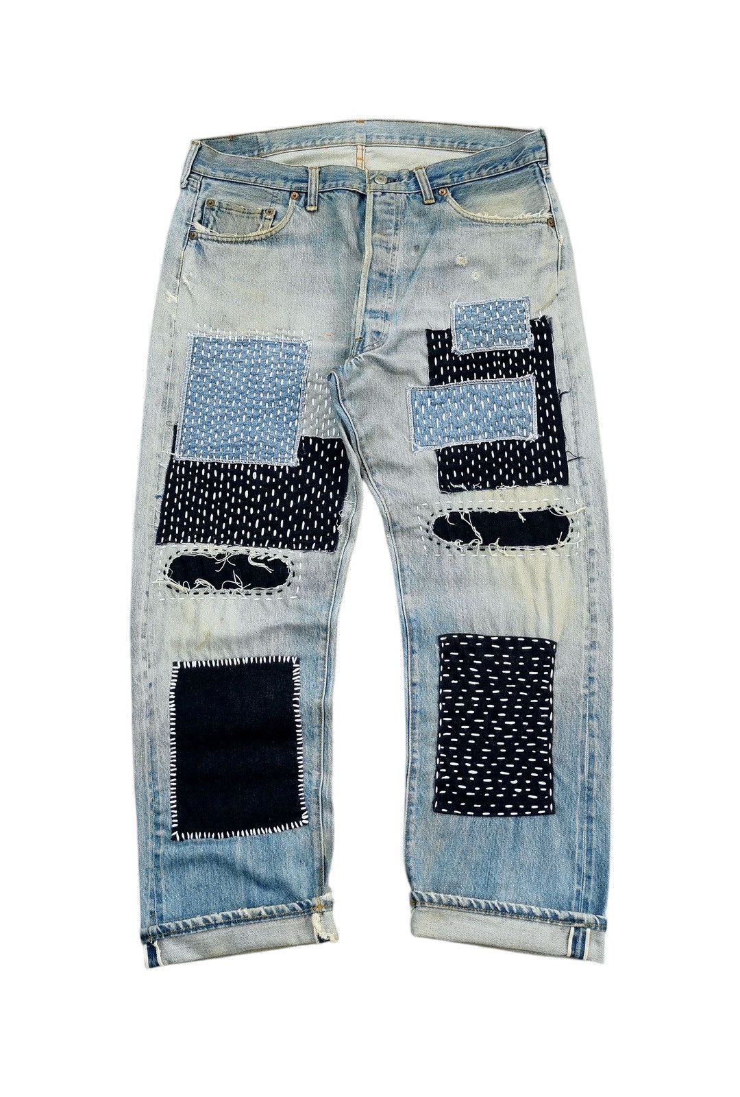 Levi's 80s Vintage Levis 501 Selvedge Rindem Top Button2 Size US 36 / EU 52 - 1 Thumbnail