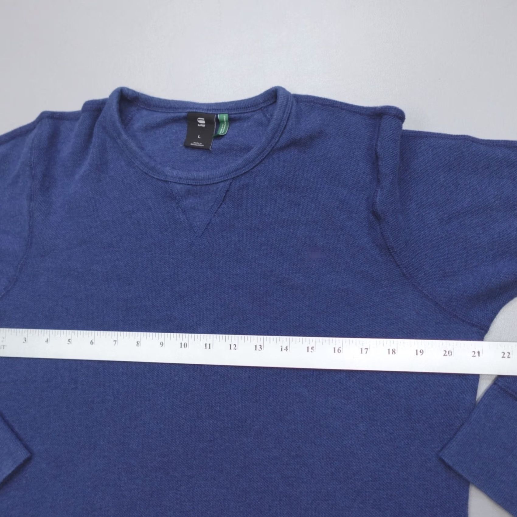 Vintage G-Star Raw Thermal Knit Crew Neck Pullover Sweatshirt L/S Men's Slim Fit Size L Blue Size US L / EU 52-54 / 3 - 6 Thumbnail