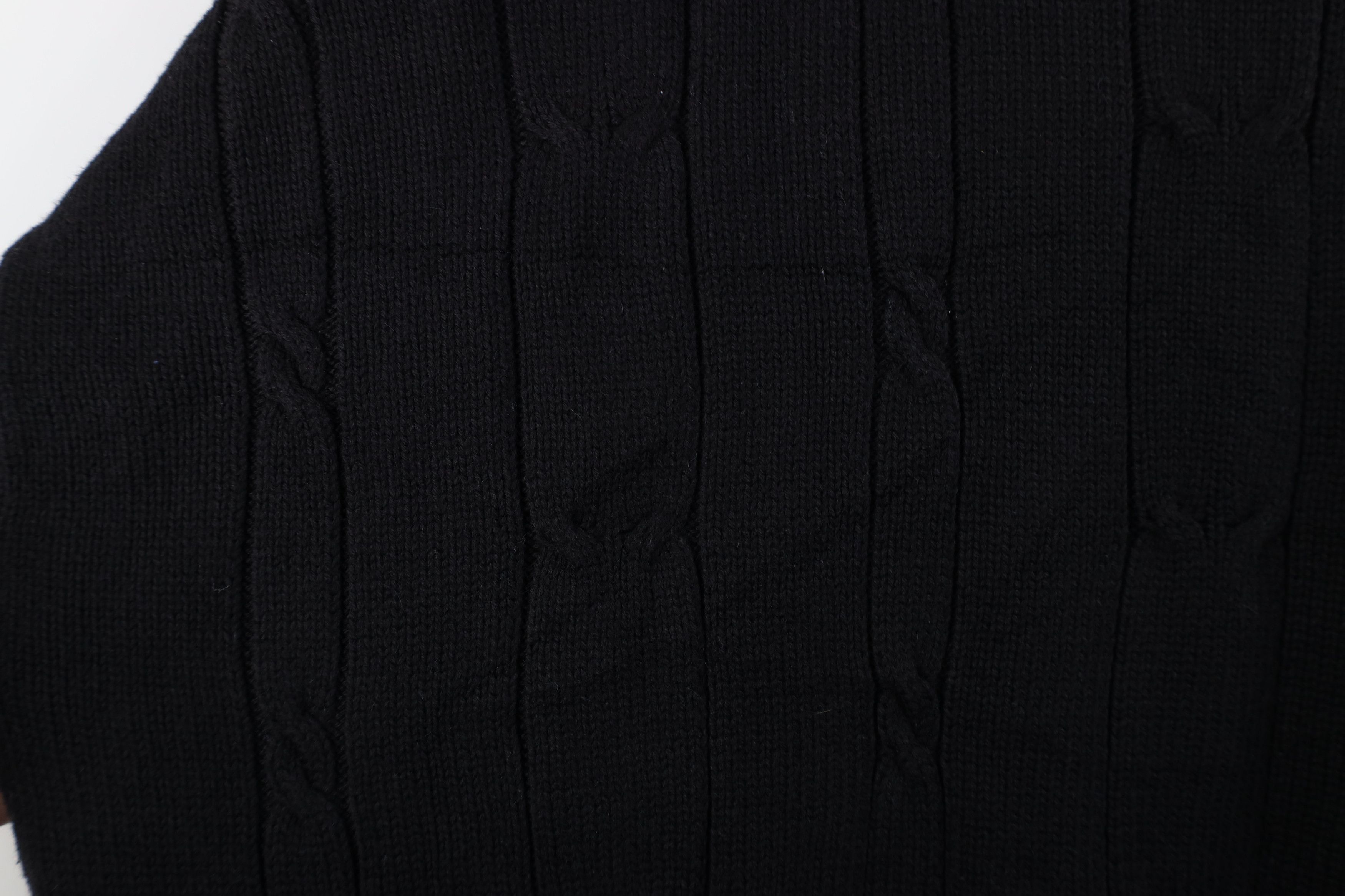 Nautica Vintage 90s Nautica Sailboat Cotton Cable Knit Sweater Black Size US M / EU 48-50 / 2 - 6 Thumbnail