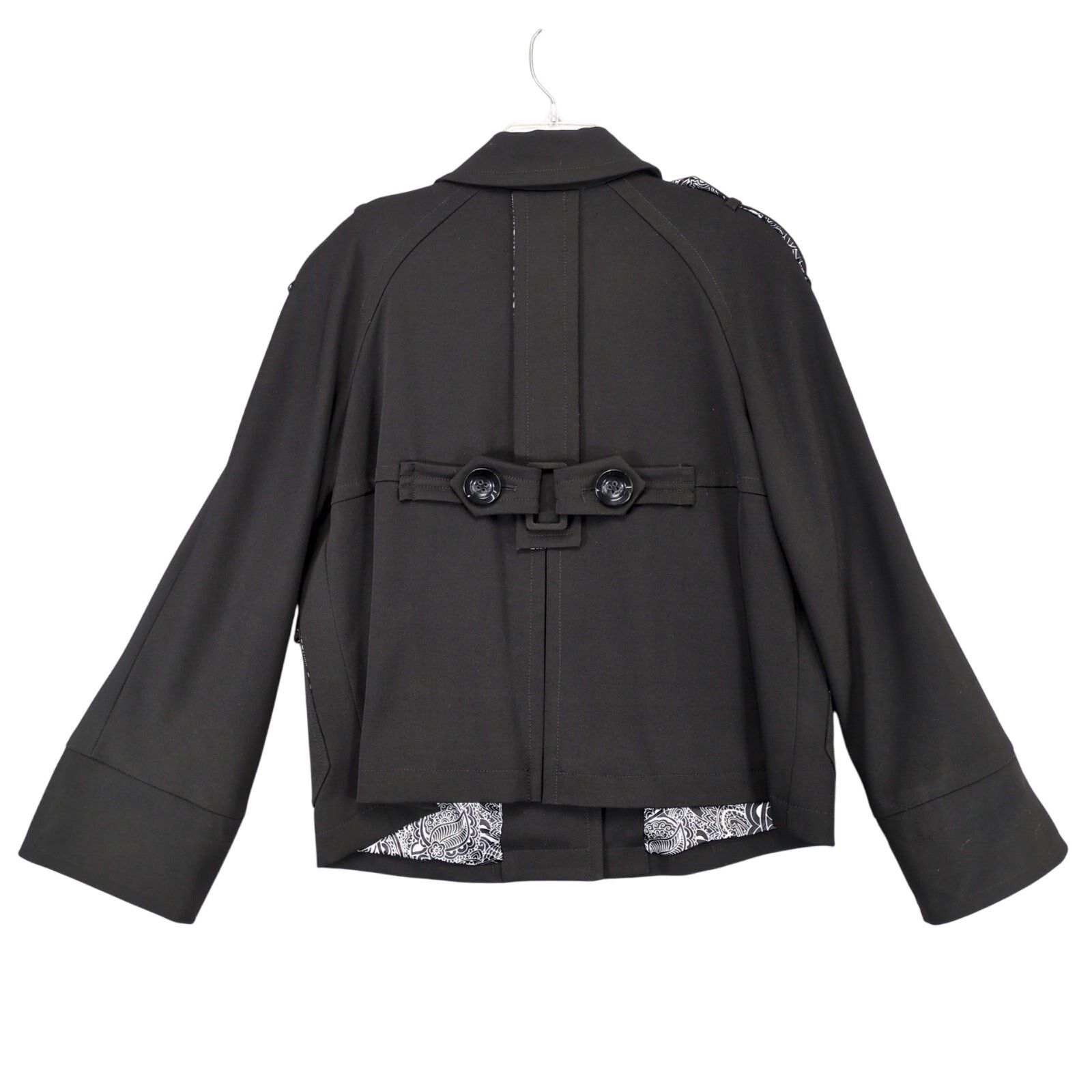 Other Penta Women's 12 Black Peacoat Jacket, Big Buttons Made USA Size XL / US 12-14 / IT 48-50 - 2 Thumbnail