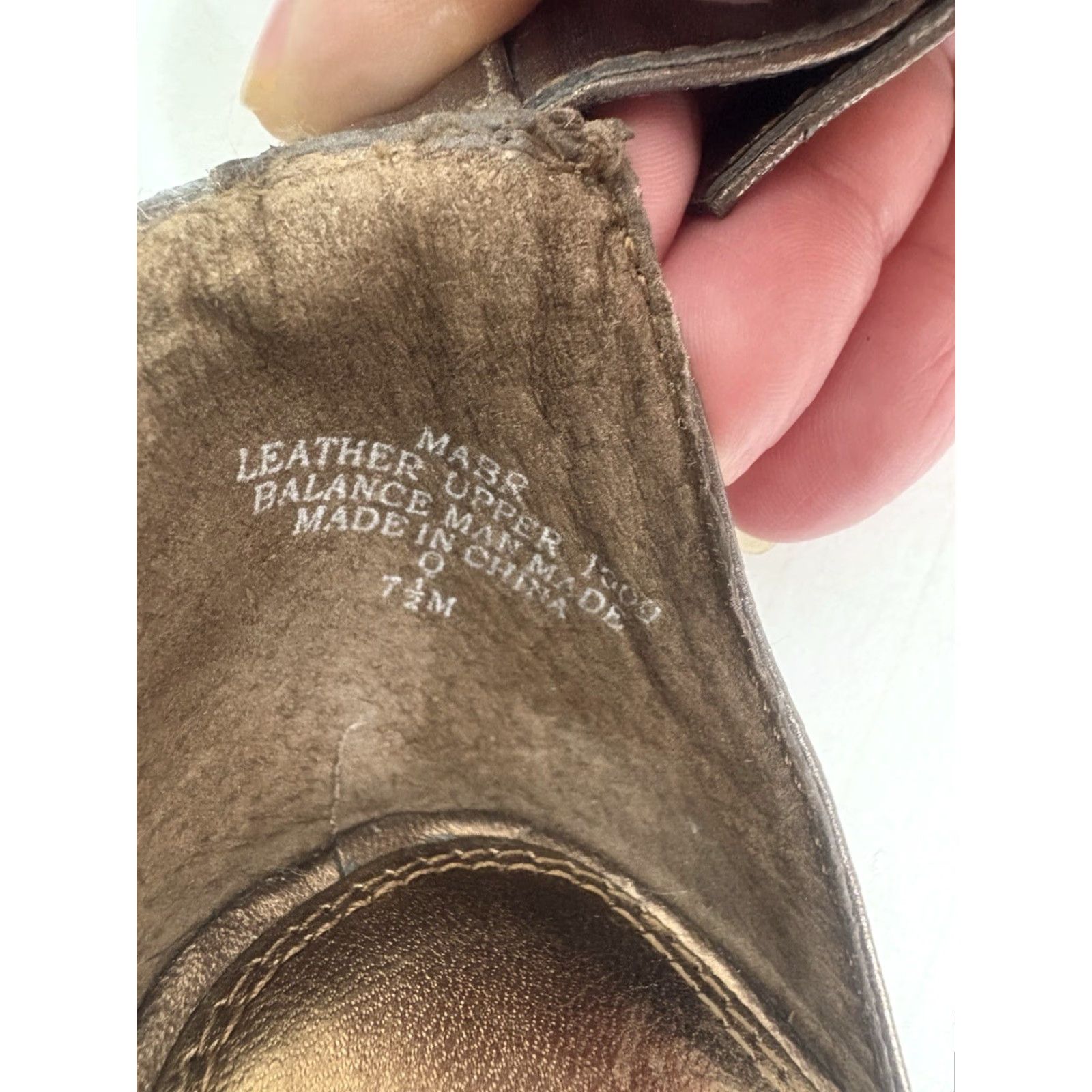 Nine West Nine West Bronze Leather Slingback Pointed Toe Heels 4in Womens Size 7.5M Size US 8 / IT 38 - 6 Thumbnail
