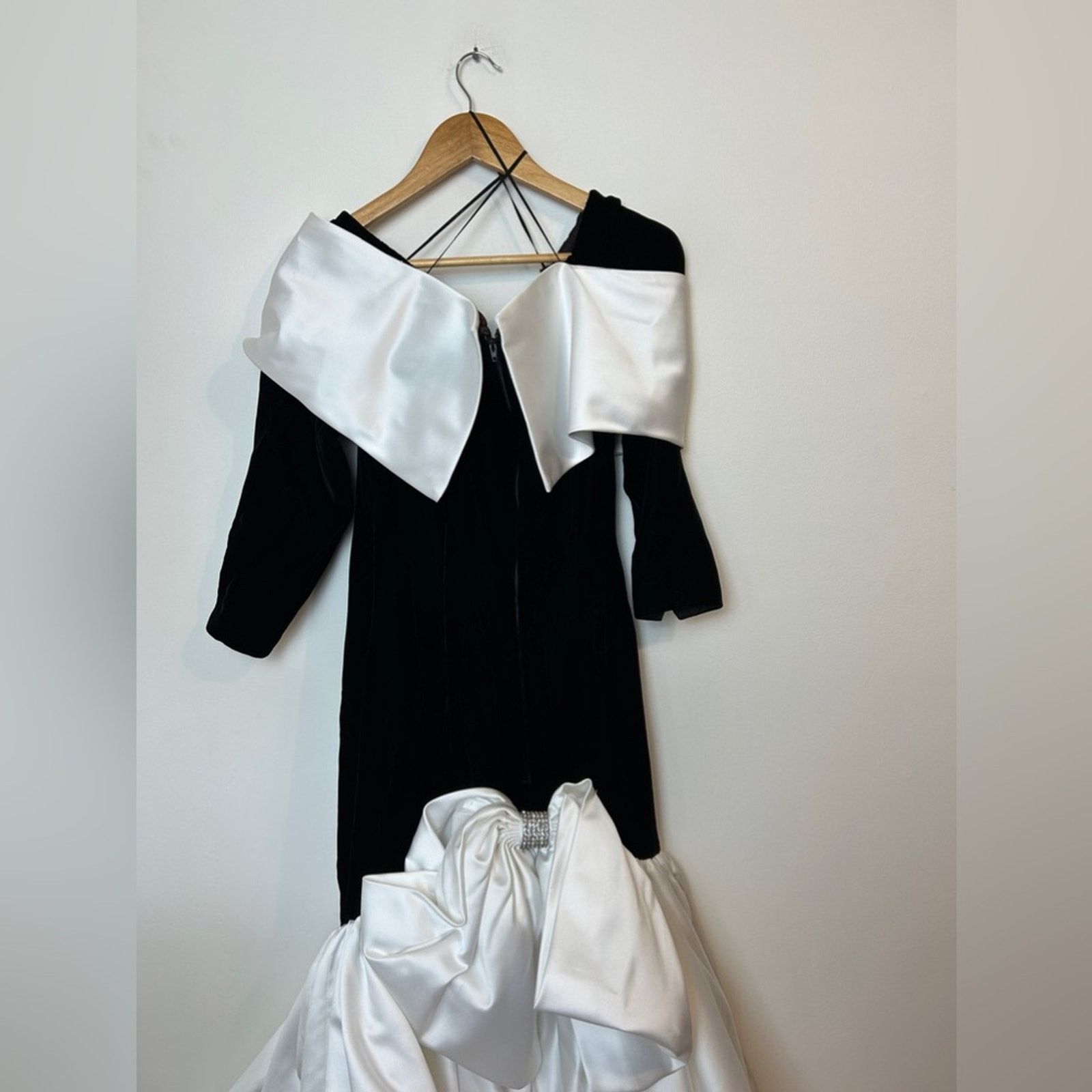 Vintage Julie Duroché for After Five 80s Velvet Gown Size L / US 10 / IT 46 - 5 Thumbnail
