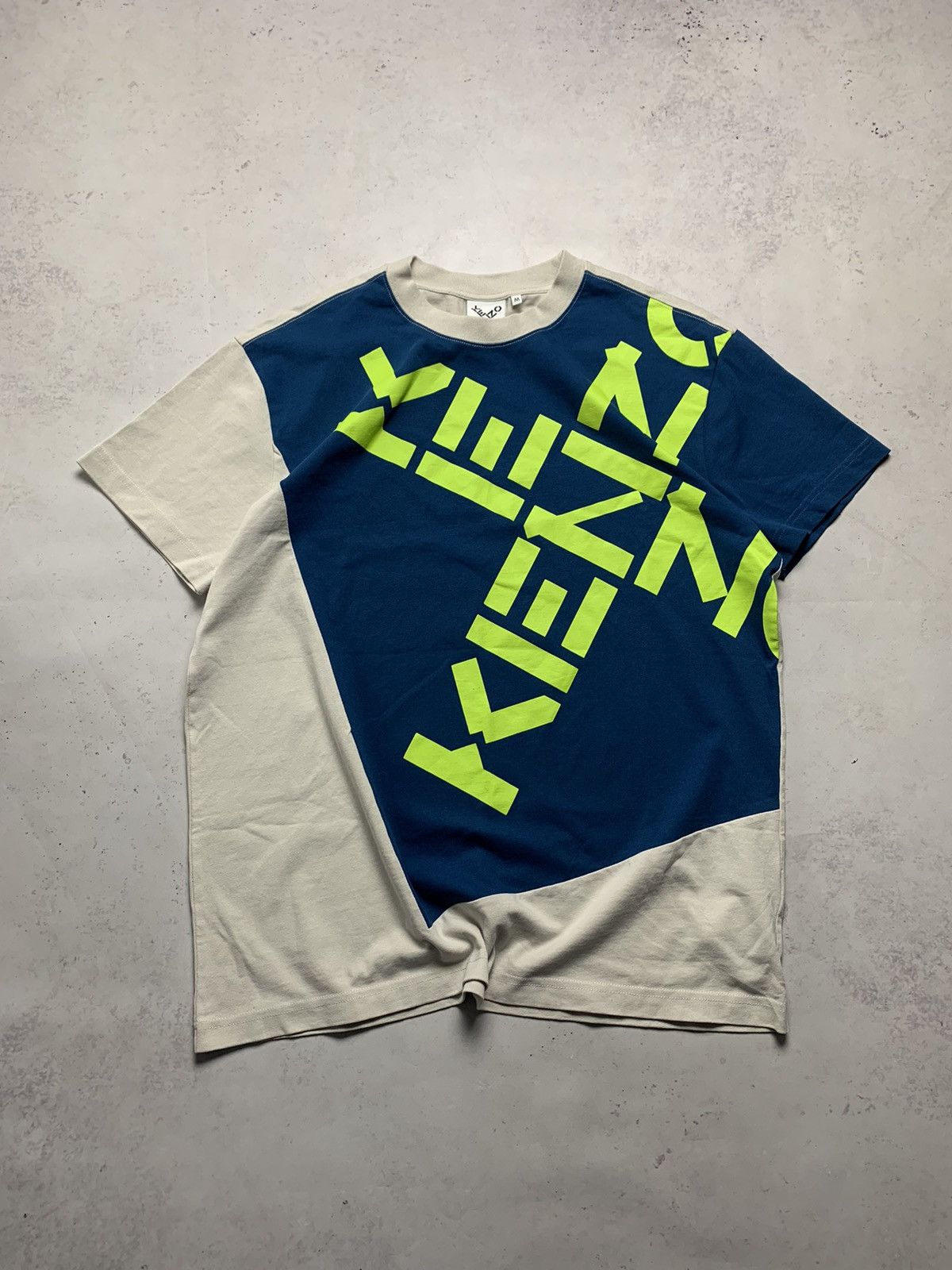 Vintage Kenzo Spellout Geometrical T-shirt M