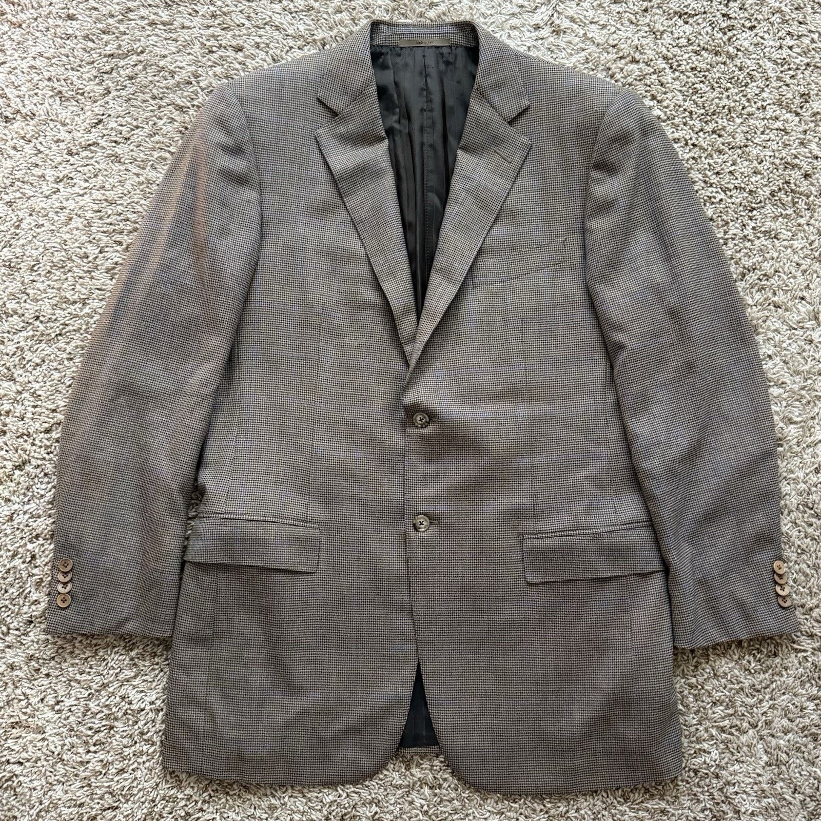 Ermenegildo Zegna Ermenegildo Zegna Wool Trofeo Brown Suit Jacket Size 52 L Size 52L - 1 Thumbnail