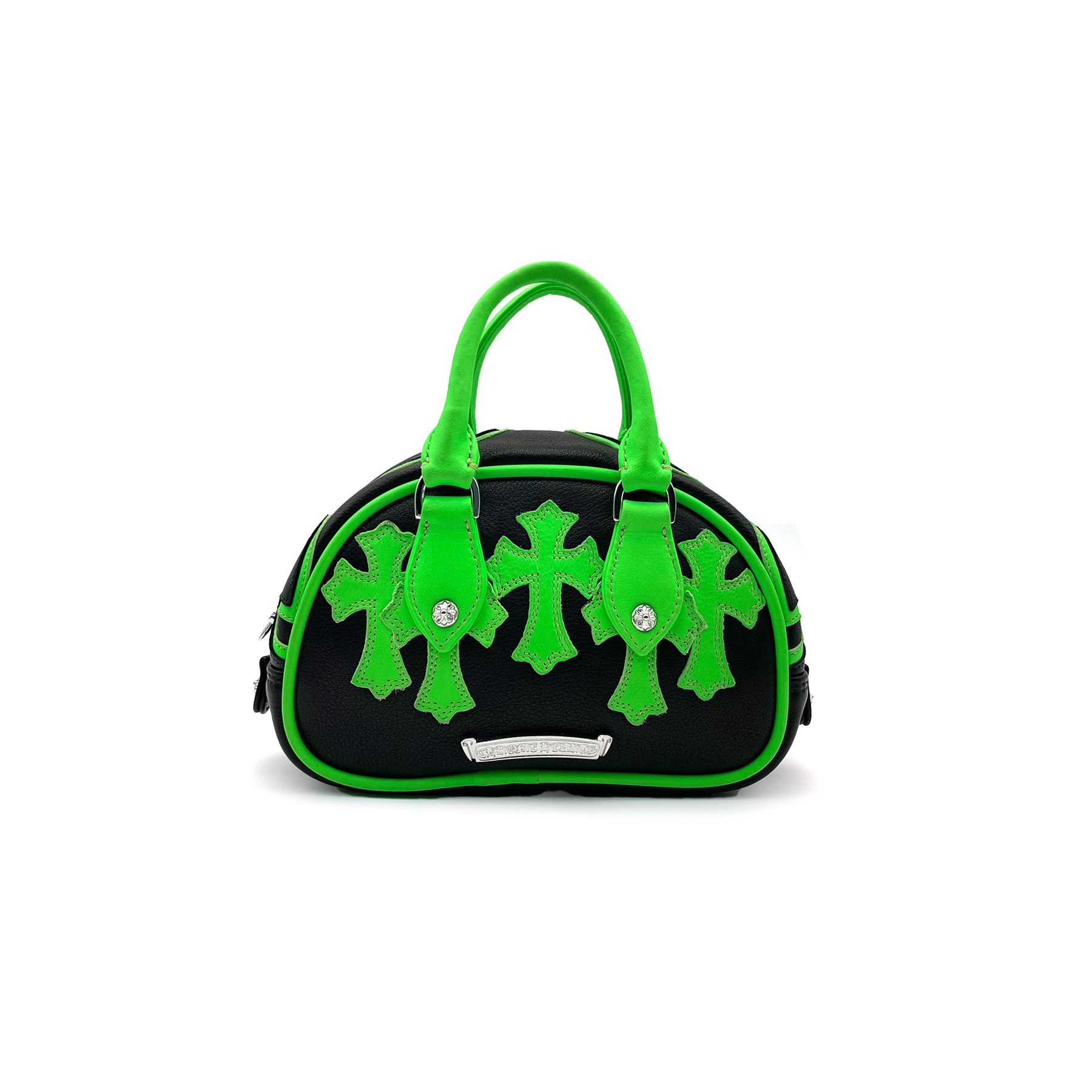 Chrome Hearts Chrome Hearts Leather Cross Patch Black&Green Mini Gym Bag Size ONE SIZE - 2 Thumbnail