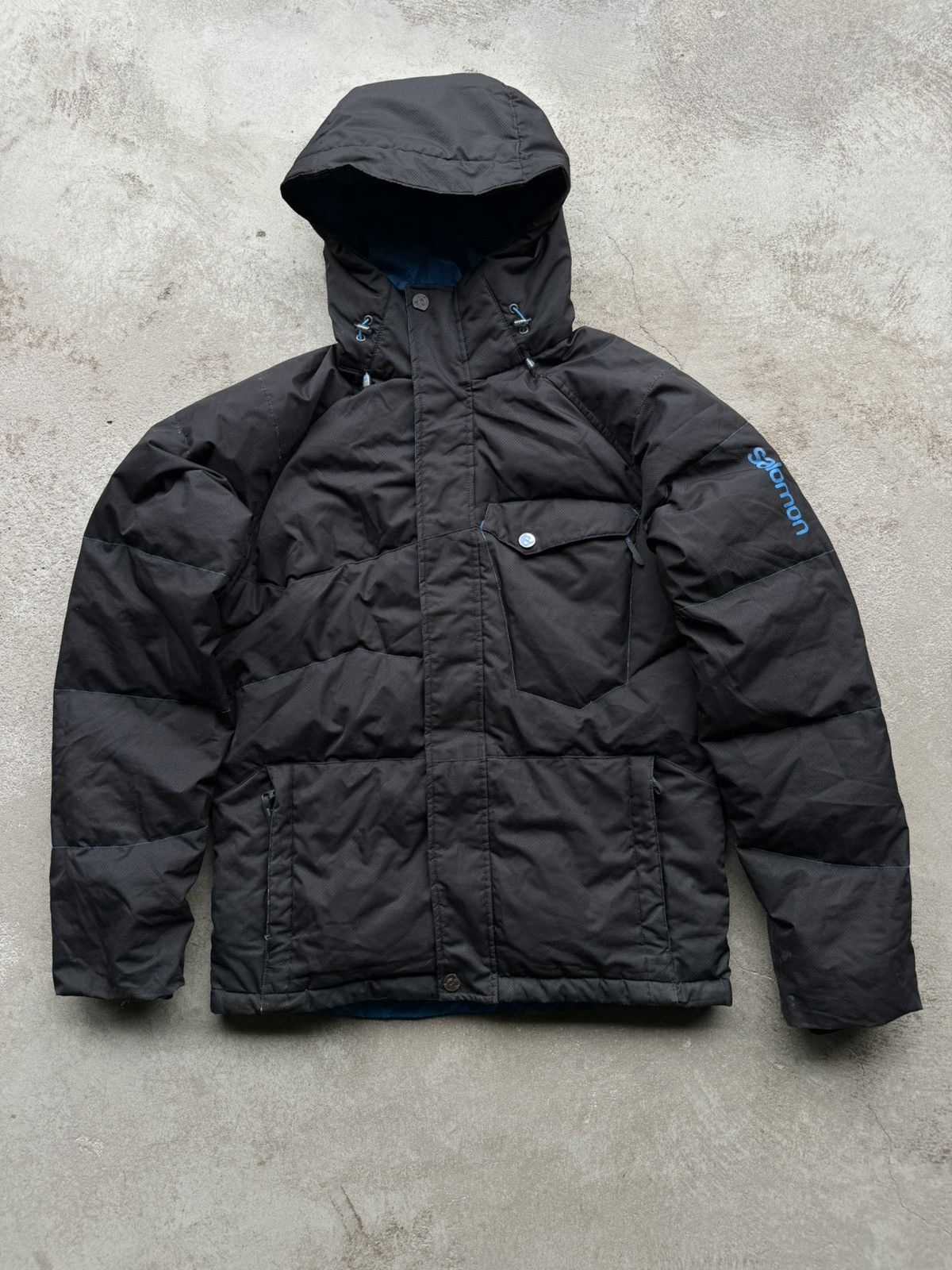 image of Outdoor Life x Salomon Goose Down Jacket in Black, Men's (Size Small)