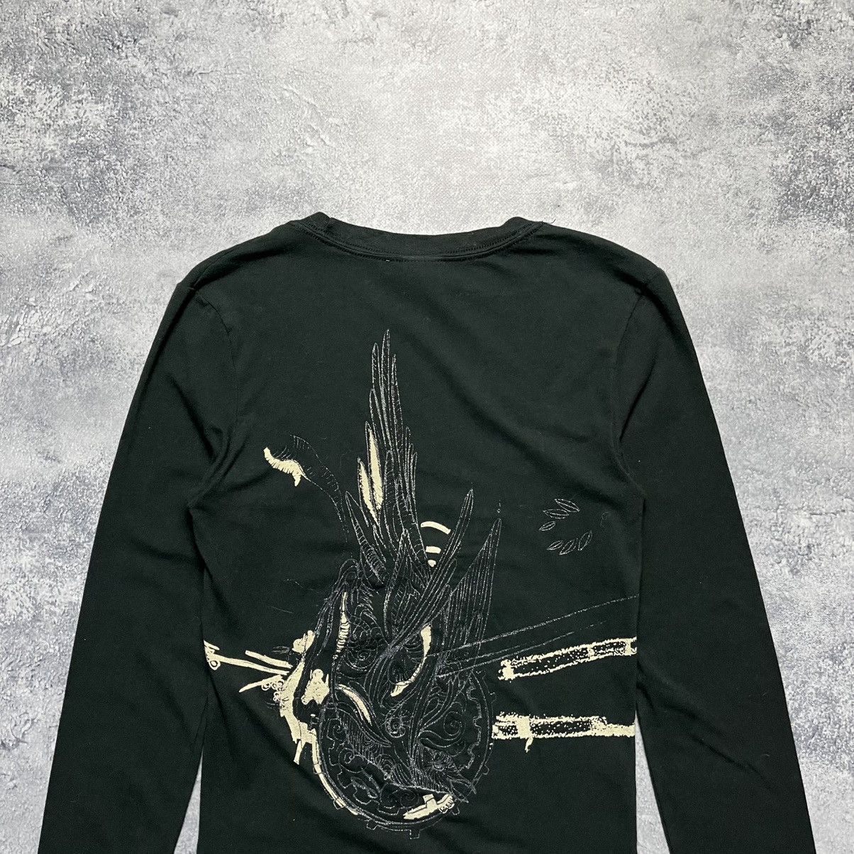 Diesel Vintage Diesel Raven Bird Longsleeve V-Neck Avant-Garde Size XS / US 0-2 / IT 36-38 - 9 Thumbnail