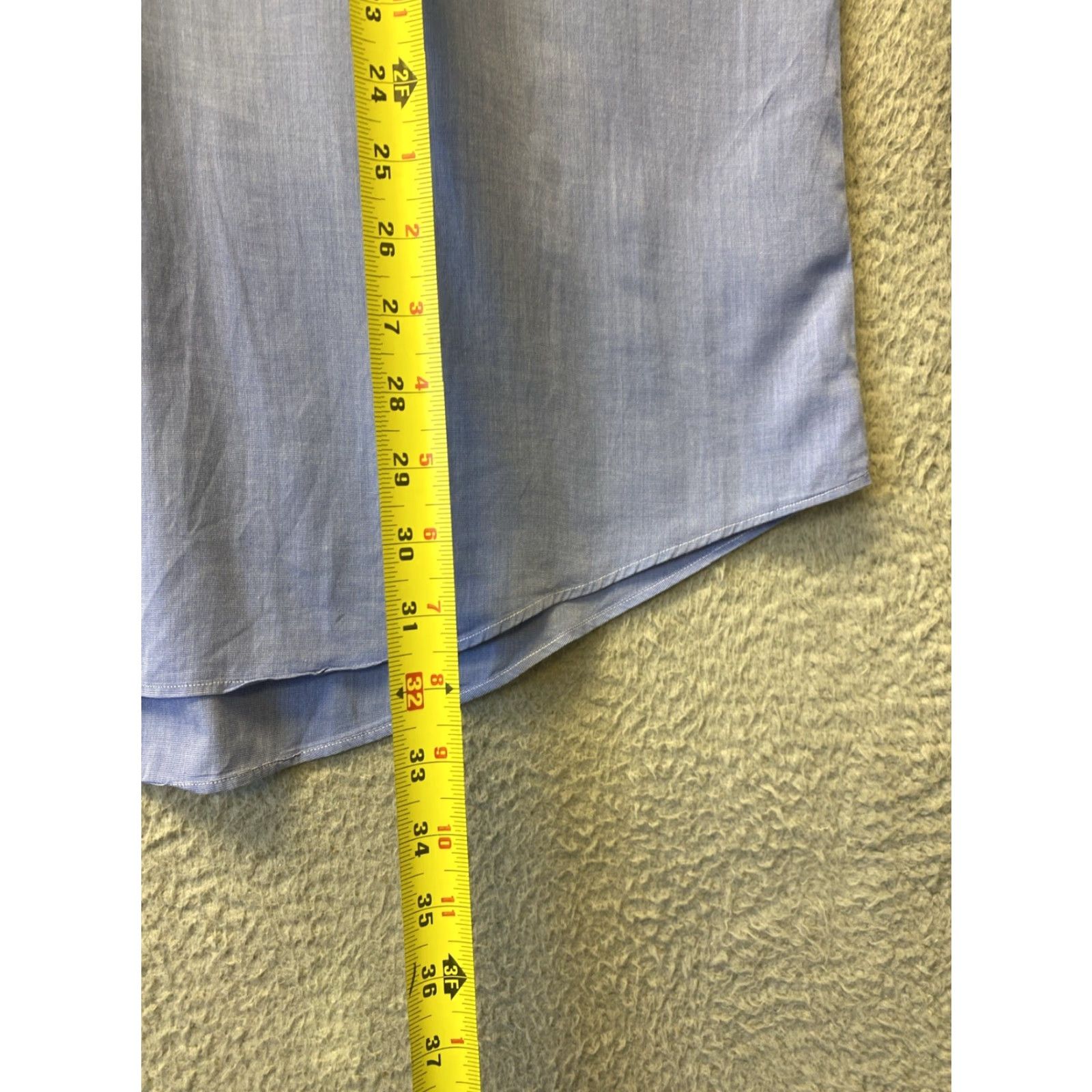 Ralph Lauren VINTAGE Ralph Lauren Cotton Men's XXL Check Long Sleeve Dress Shirt Blue Logo French Cuff 2XL Size US XXL / EU 58 / 5 - 7 Thumbnail