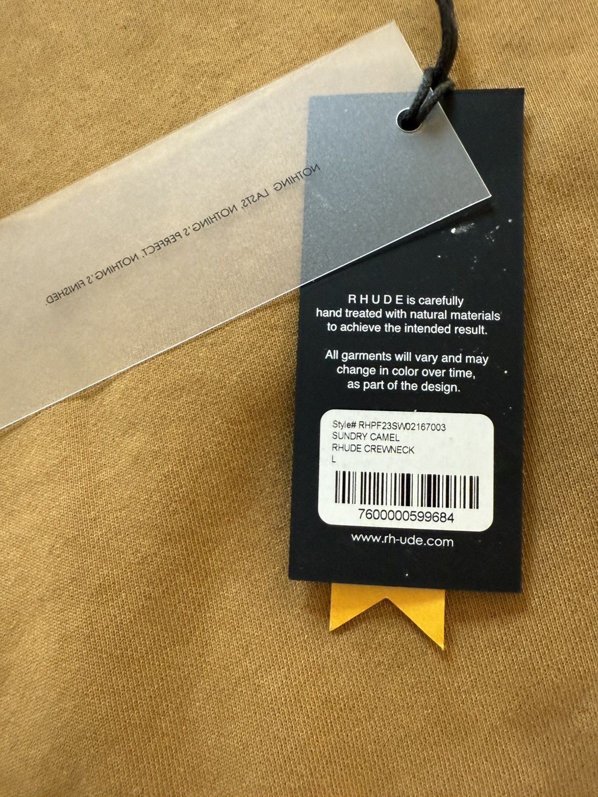 Rhude Rhude-L Crewneck Sundry Camel Size US L / EU 52-54 / 3 - 6 Thumbnail
