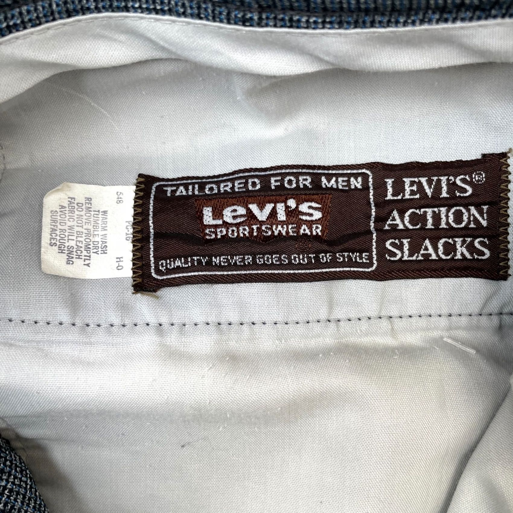 Levi's VINTAGE Levi's Pants Mens Medium Blue Action Slacks Tailored Fit Resort Wear Dress Pants Size US 34 / EU 50 - 3 Thumbnail