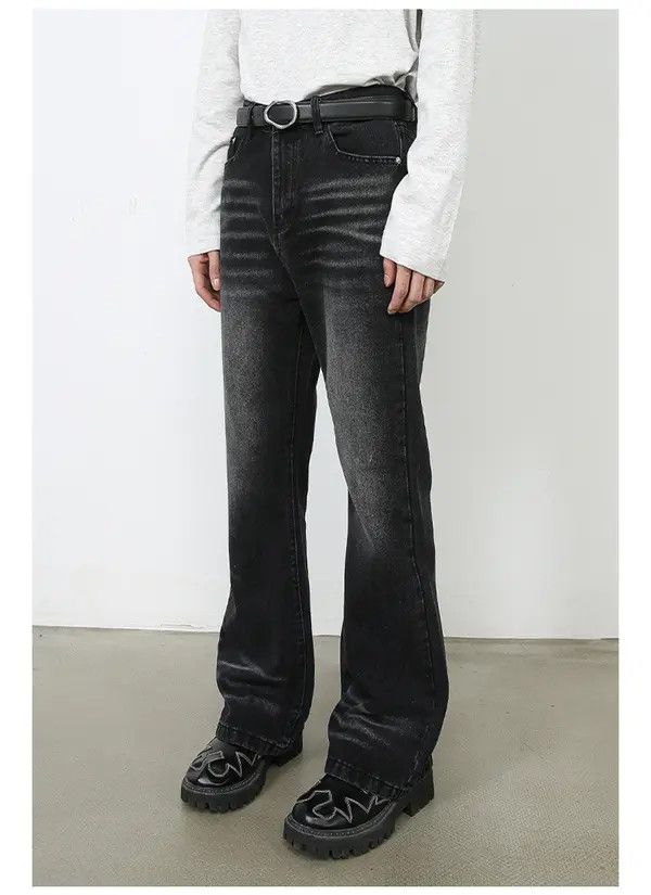 VIBE Japanese retro loose straight-leg whisker flared jeans Size US 32 / EU 48 - 4 Thumbnail