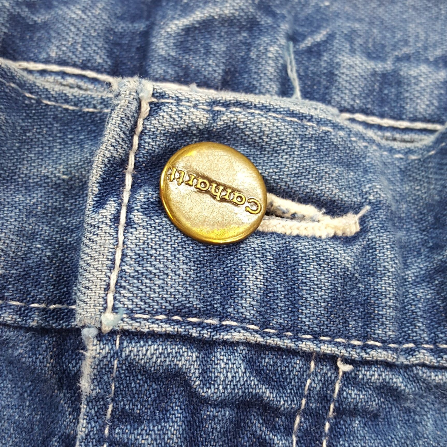 Carhartt VINTAGE Carhartt Jeans Denim 40x30 Blue 90s Grunge Workwear Distressed Carpenter Regular Mens Jeans Size US 40 / EU 56 - 6 Thumbnail