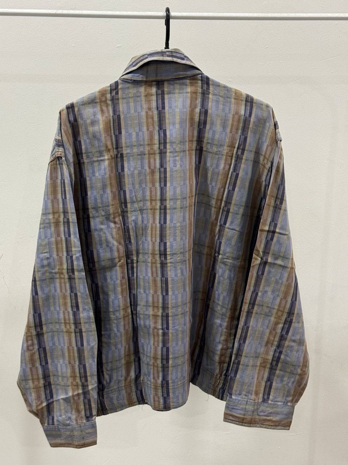 Vintage Balenciaga tartan windbreaker jacket