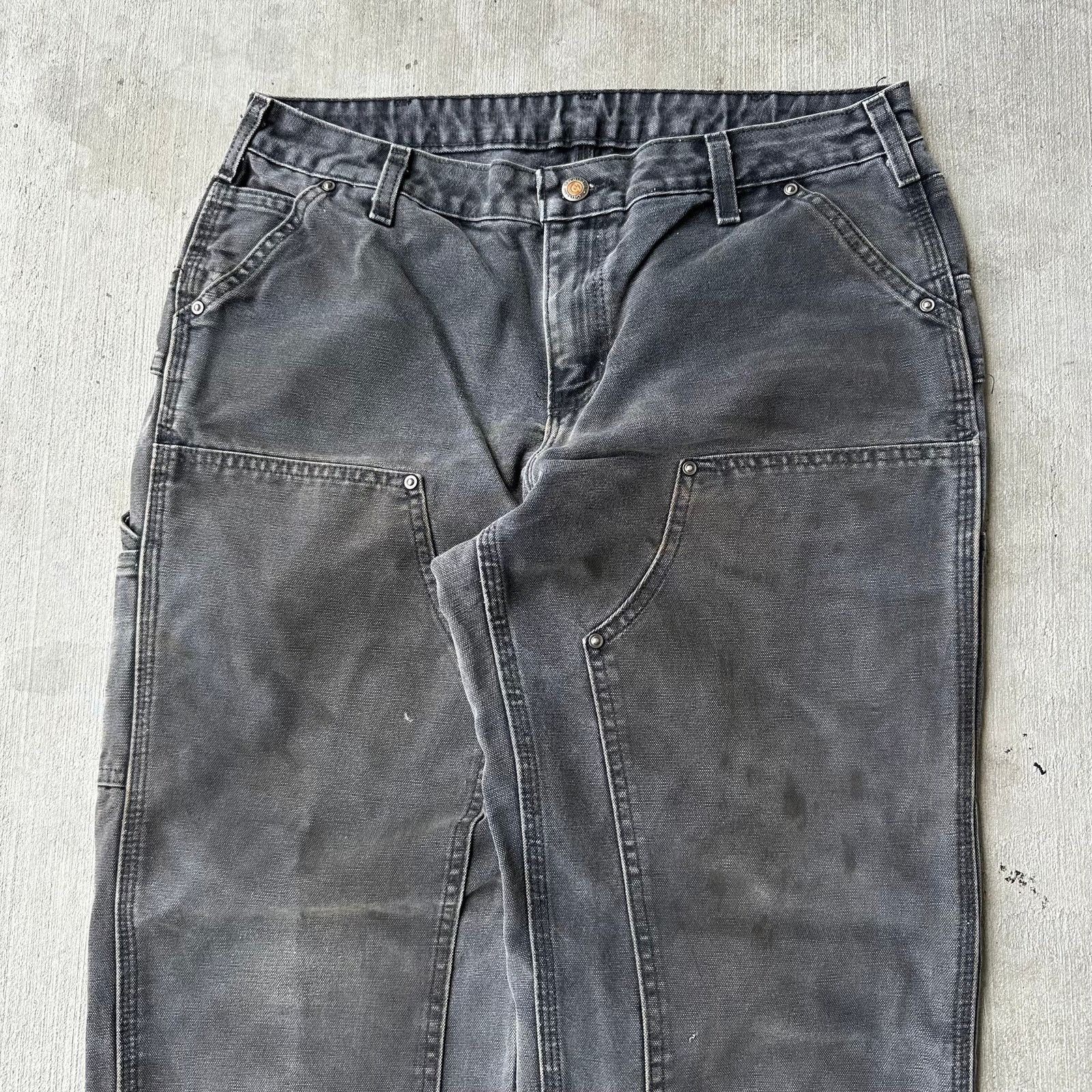 Carhartt × Vintage Carhartt WOMENS black double knee work wear carpenter pants Size US 33 - 2 Thumbnail